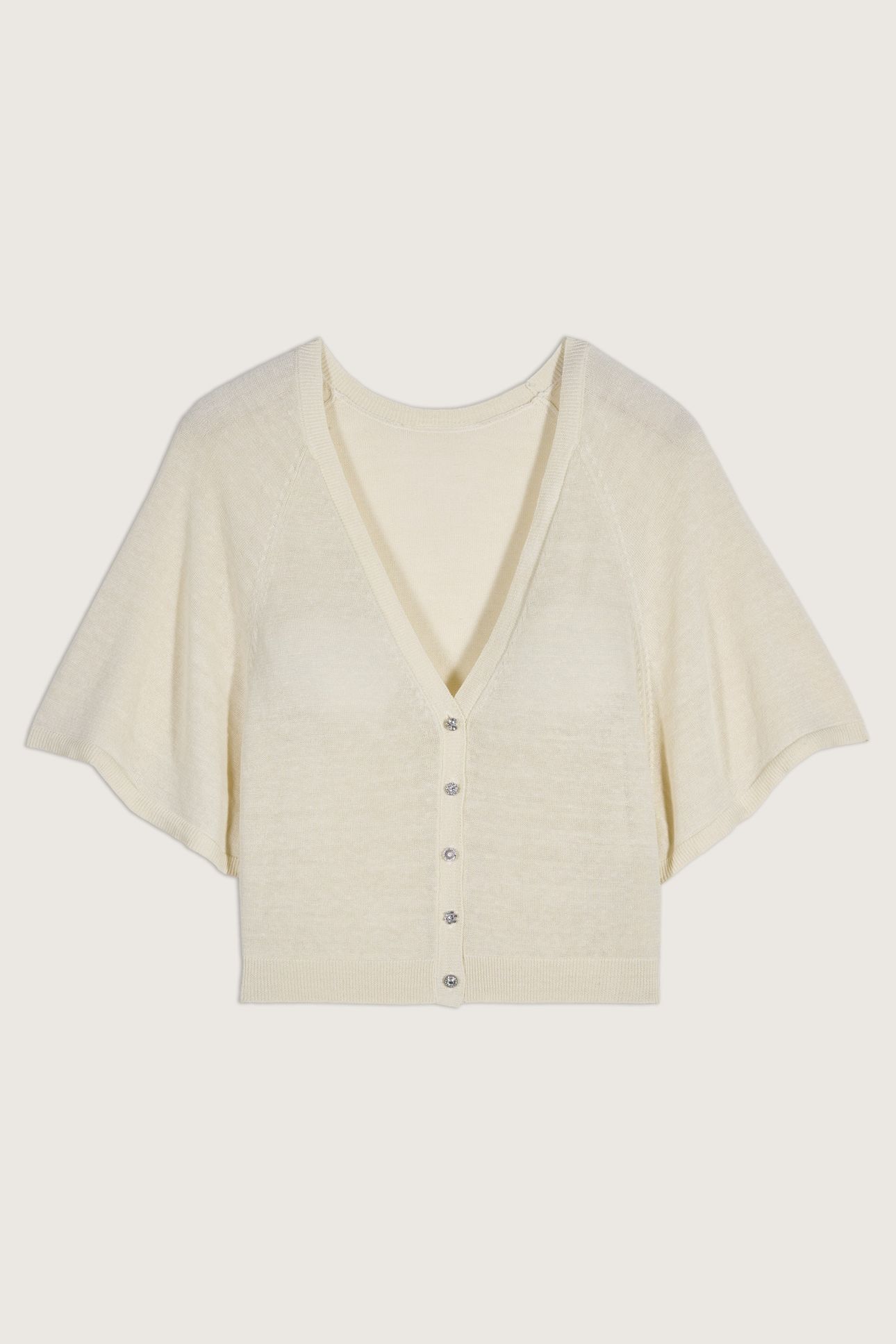 SHORT CARDIGAN ECRU 6
