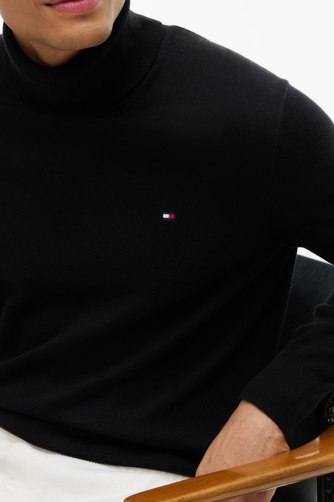 PIMA COTTON CASHMERE SWEATER BLACK 6