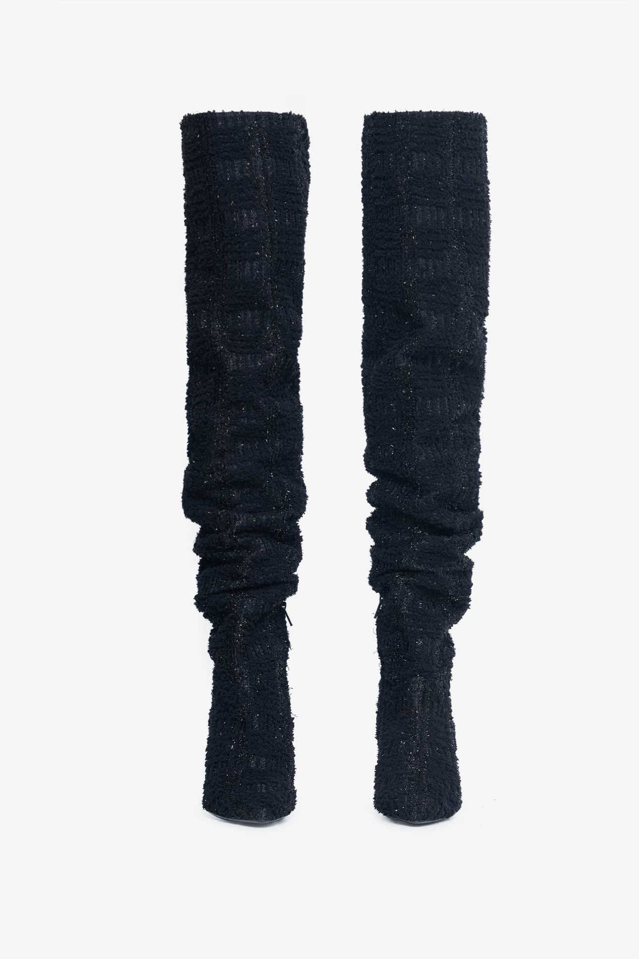 EVA TWEED HIGH BOOT BLACK GLITTER 4