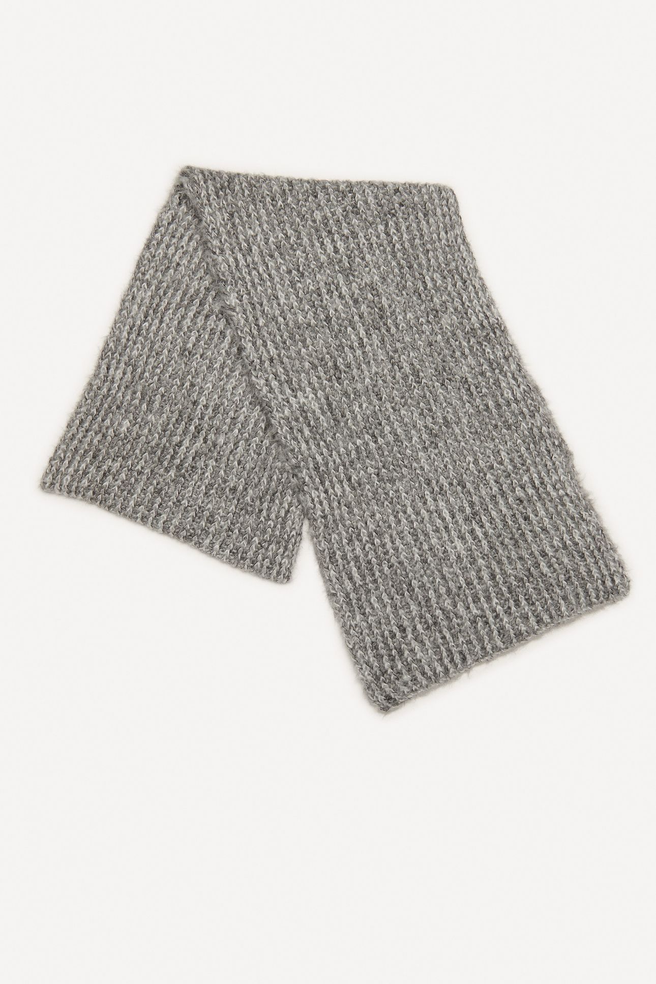 KNITTED SCARF GRIS 4