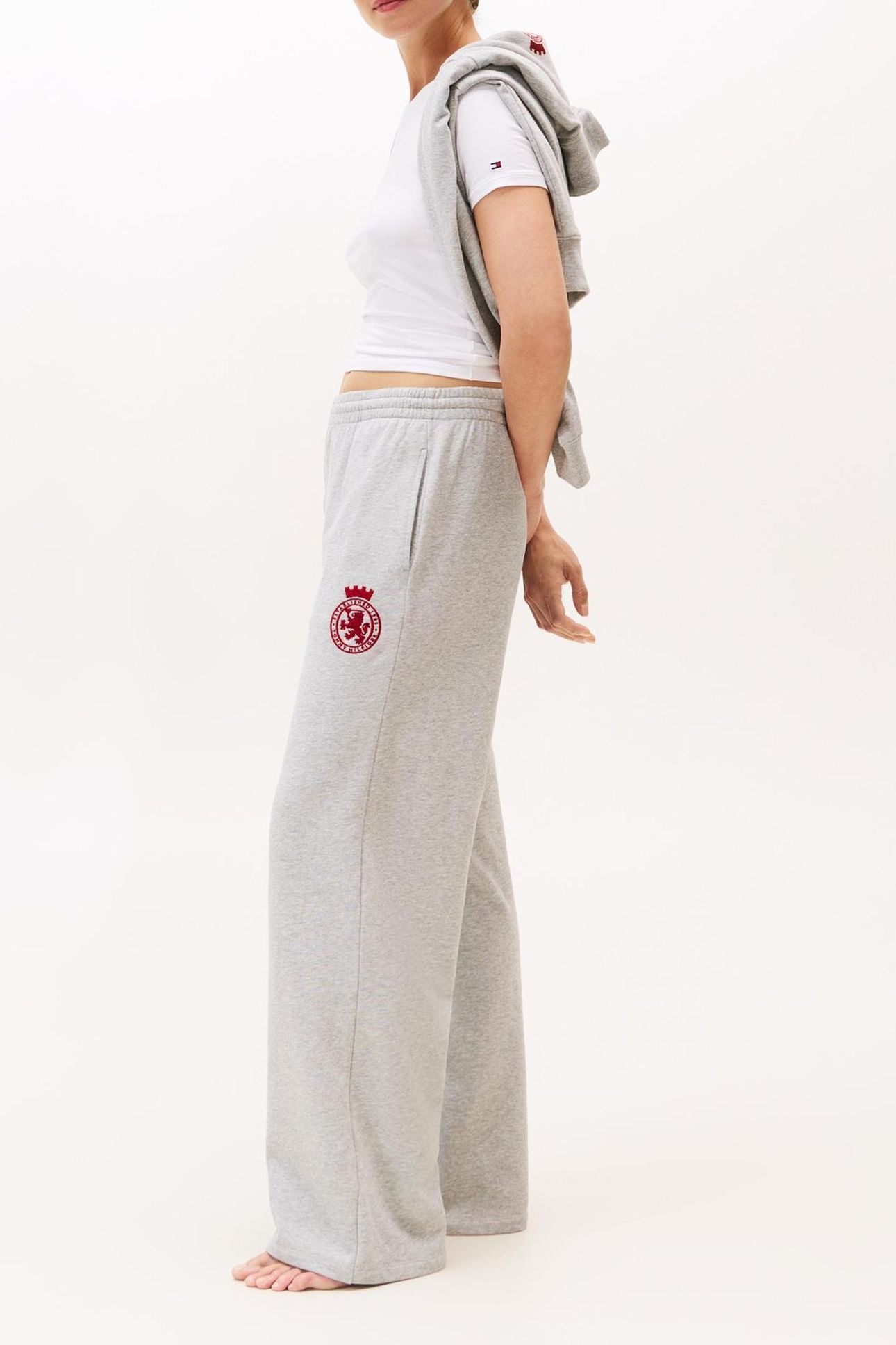WIDE LEG PANTS LIGHT GREY HEATHER 3