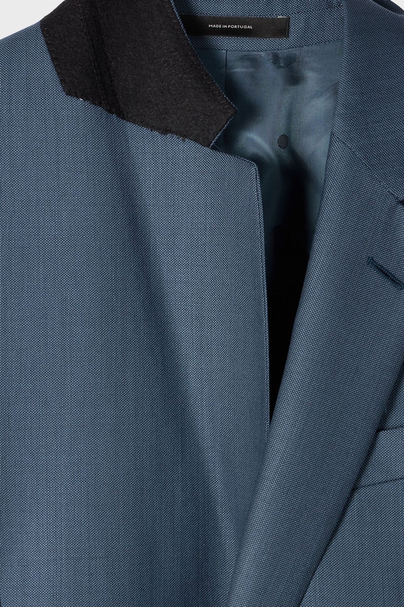 MENS TAILORED FIT 2 BUTTON SUIT PETROL BLUE 5