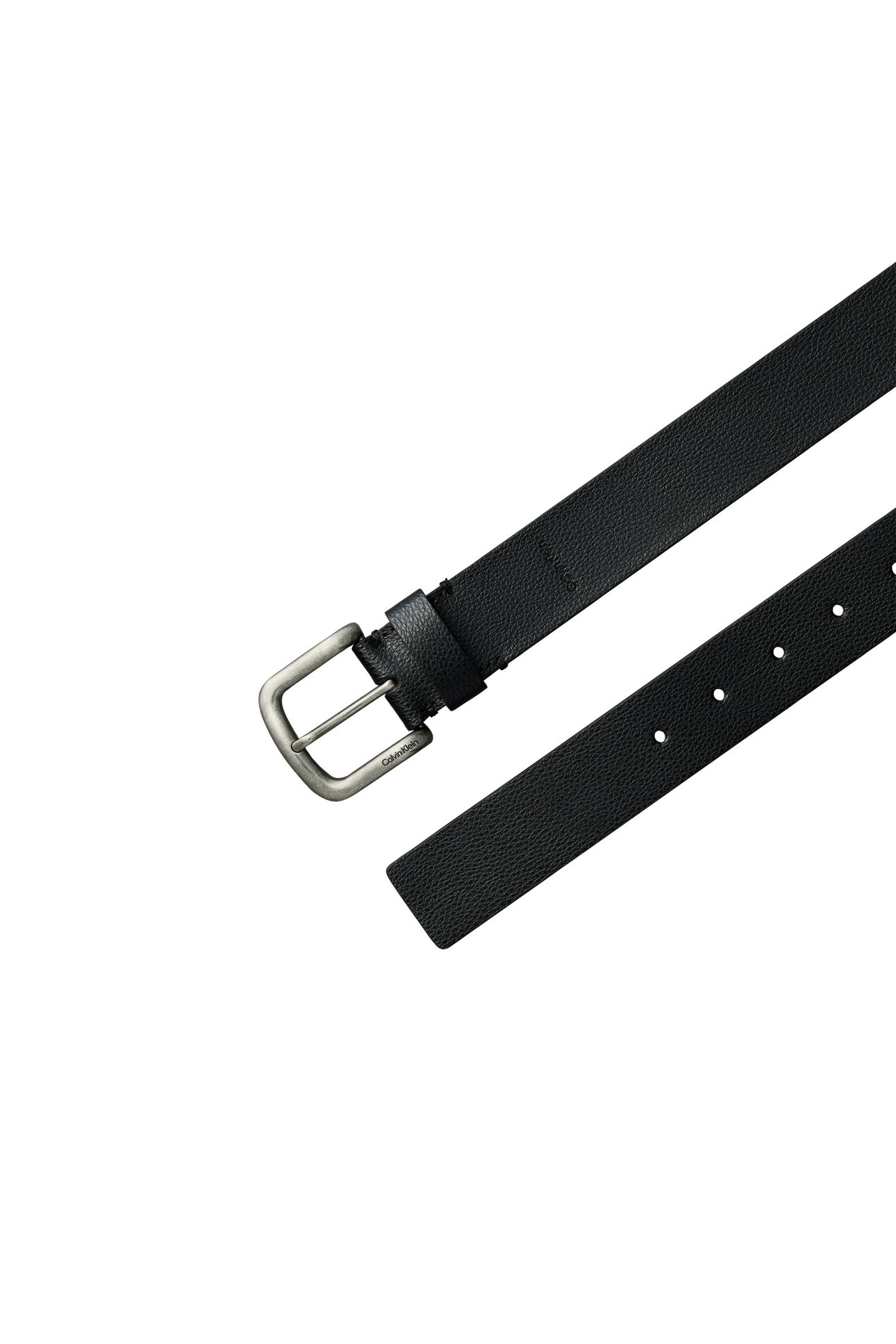 ROUND BUCKLE PEBBLED BELT BLACK/ANTIQUE SILVER 3