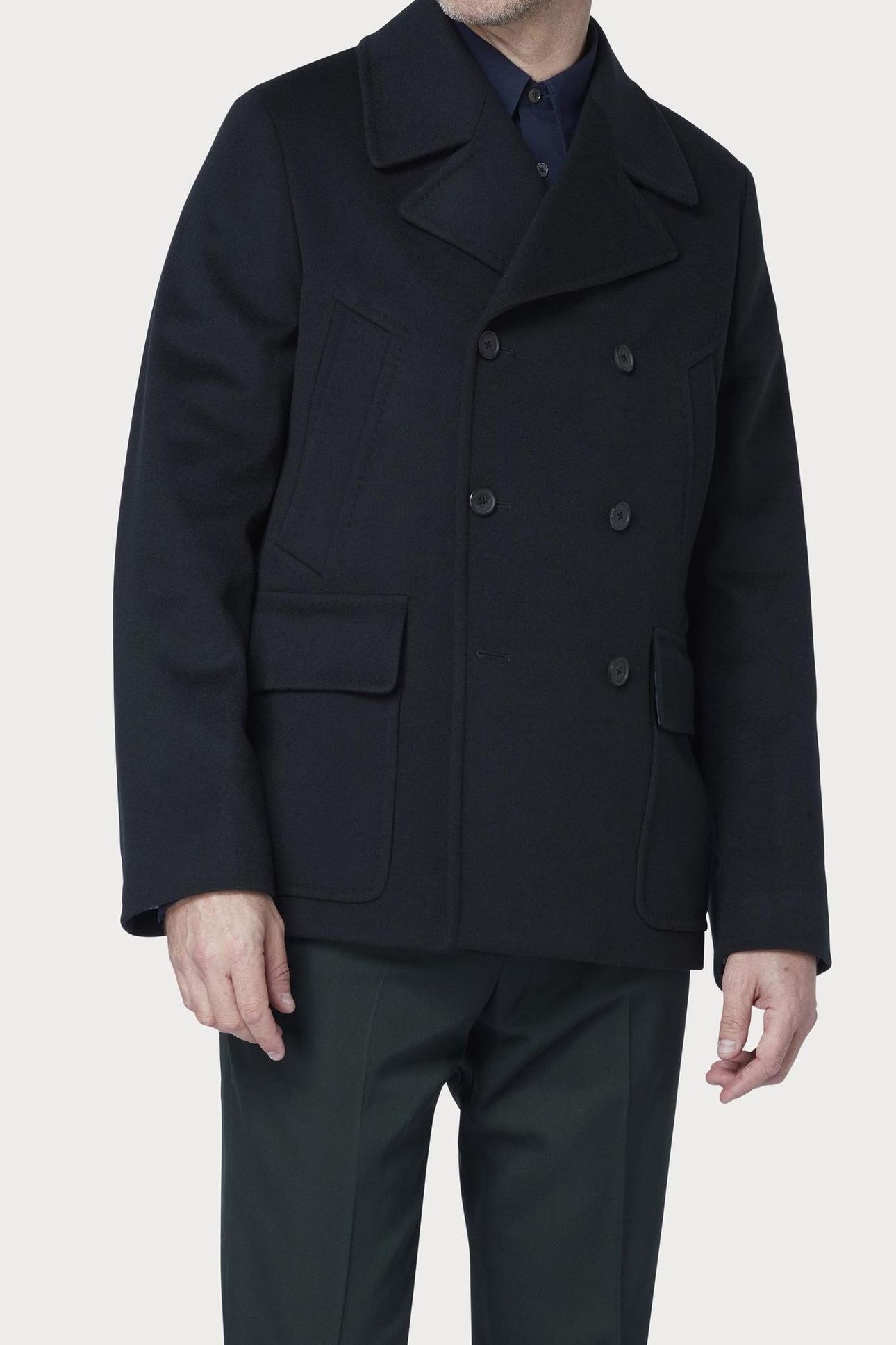 MENS DB OVERCOAT VERY DARK GREEN 1