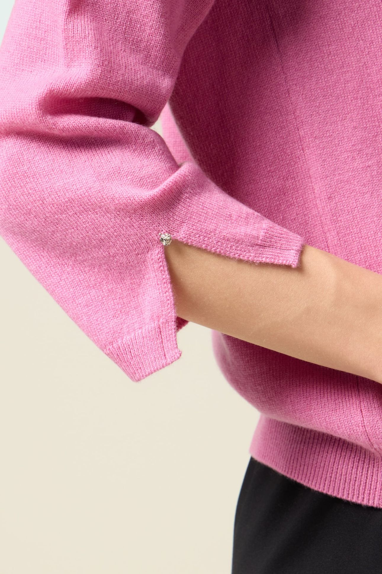 WOOL AND CASHMERE CARDIGAN WITH BUTTONS PINK 4