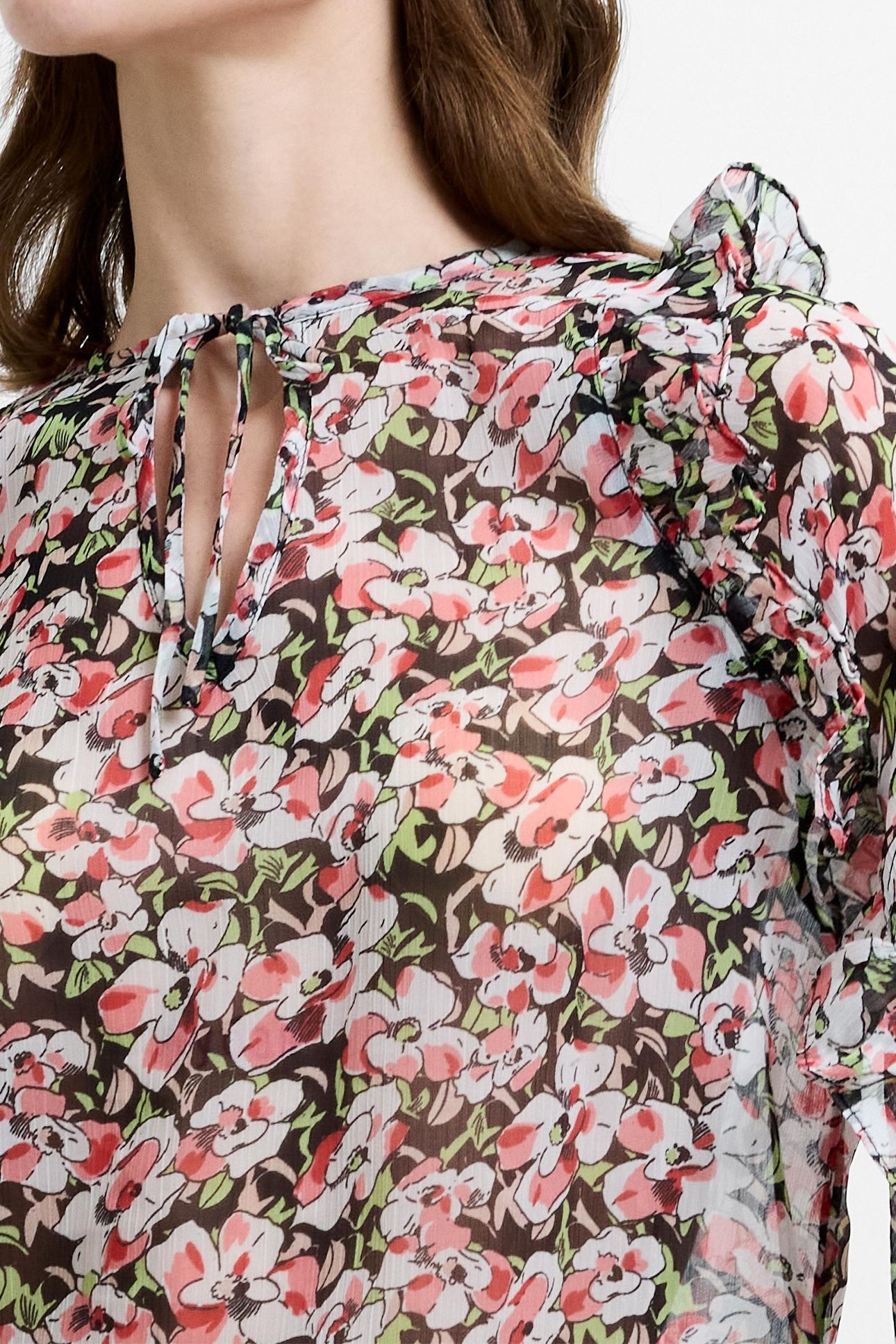 MOLLY EMINA RUFFLE SLV TOP MULTI 4