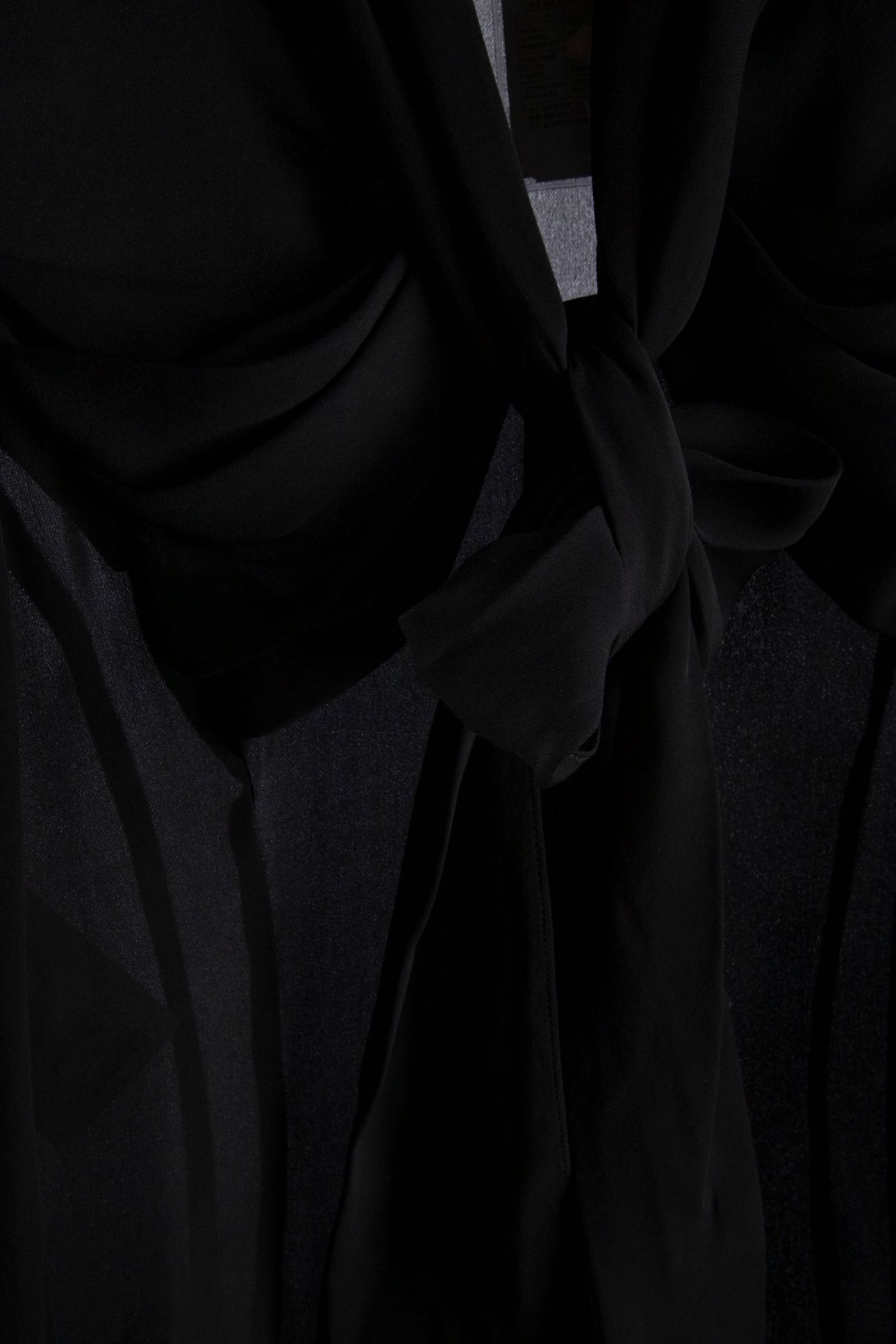 SILK CHARMEUSE SHIRT WITH BOW BLACK 4