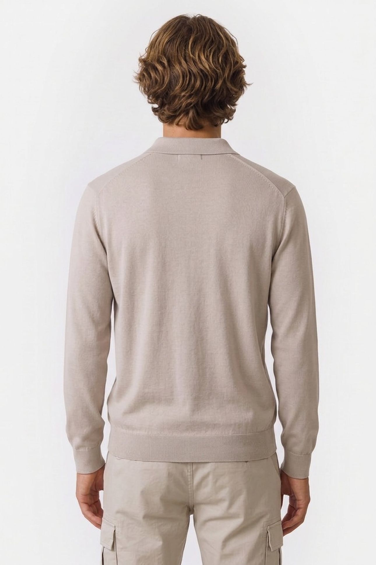 SANDER MERINO POLO BEIGE 2