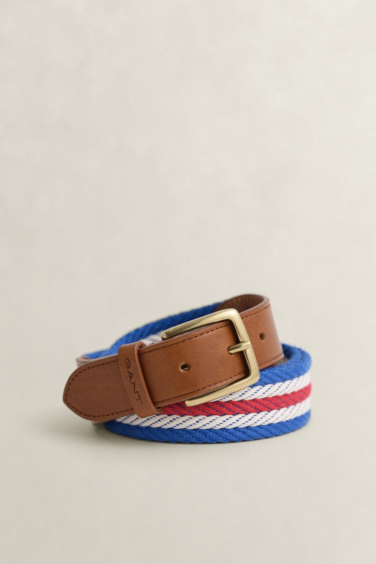 STRIPE WEBBING BELT RUBY RED 1