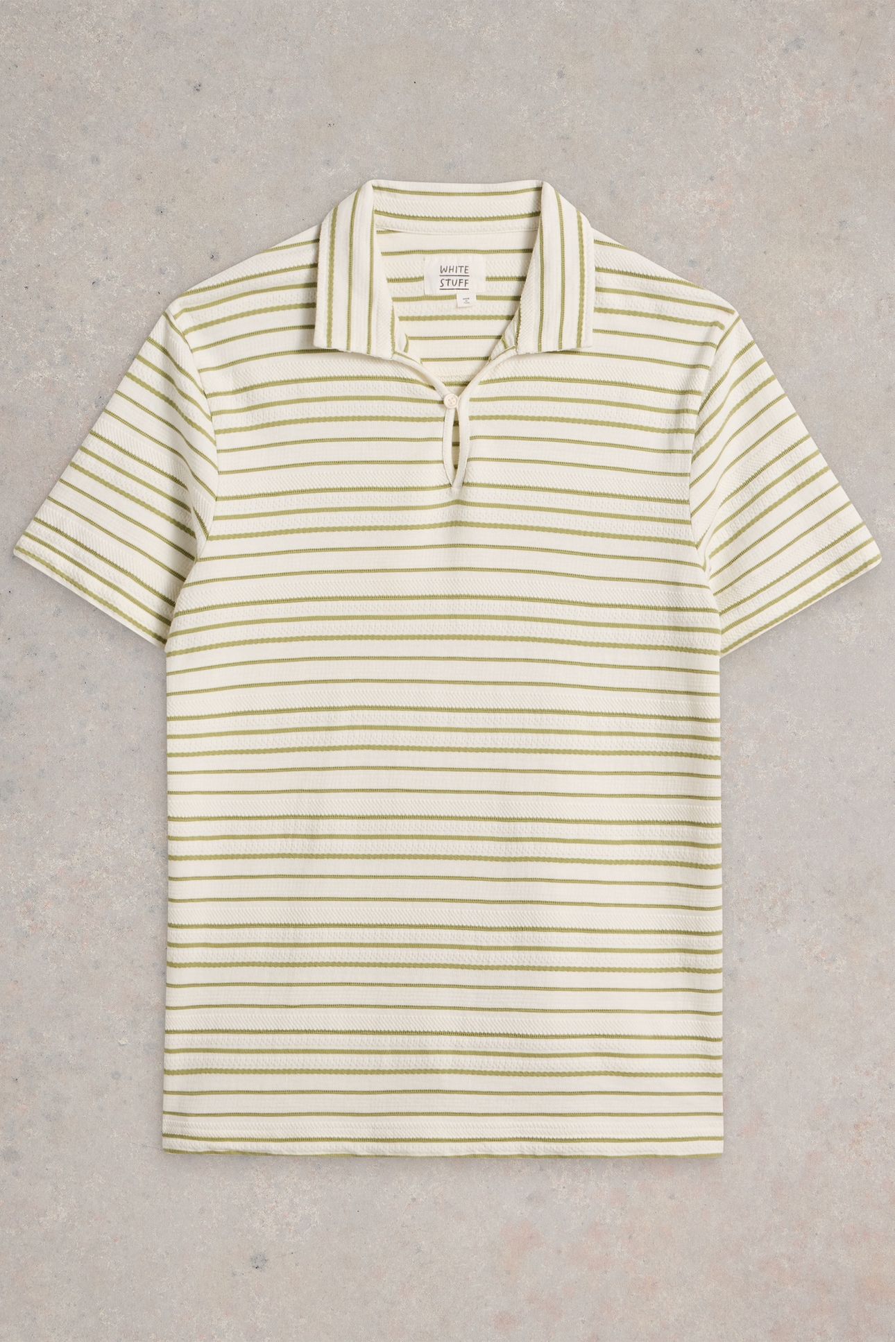 JACQUARD STRIPE POLO WHITE MULTI 3