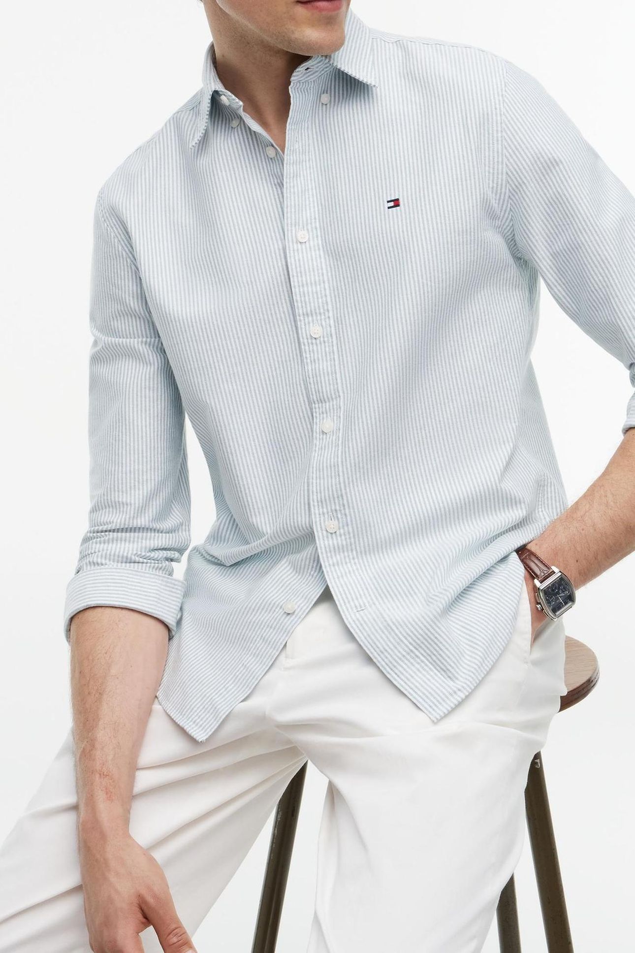 HERITAGE OXFORD STRIPE ORNAMENTAL GREEN/STRIPE 5