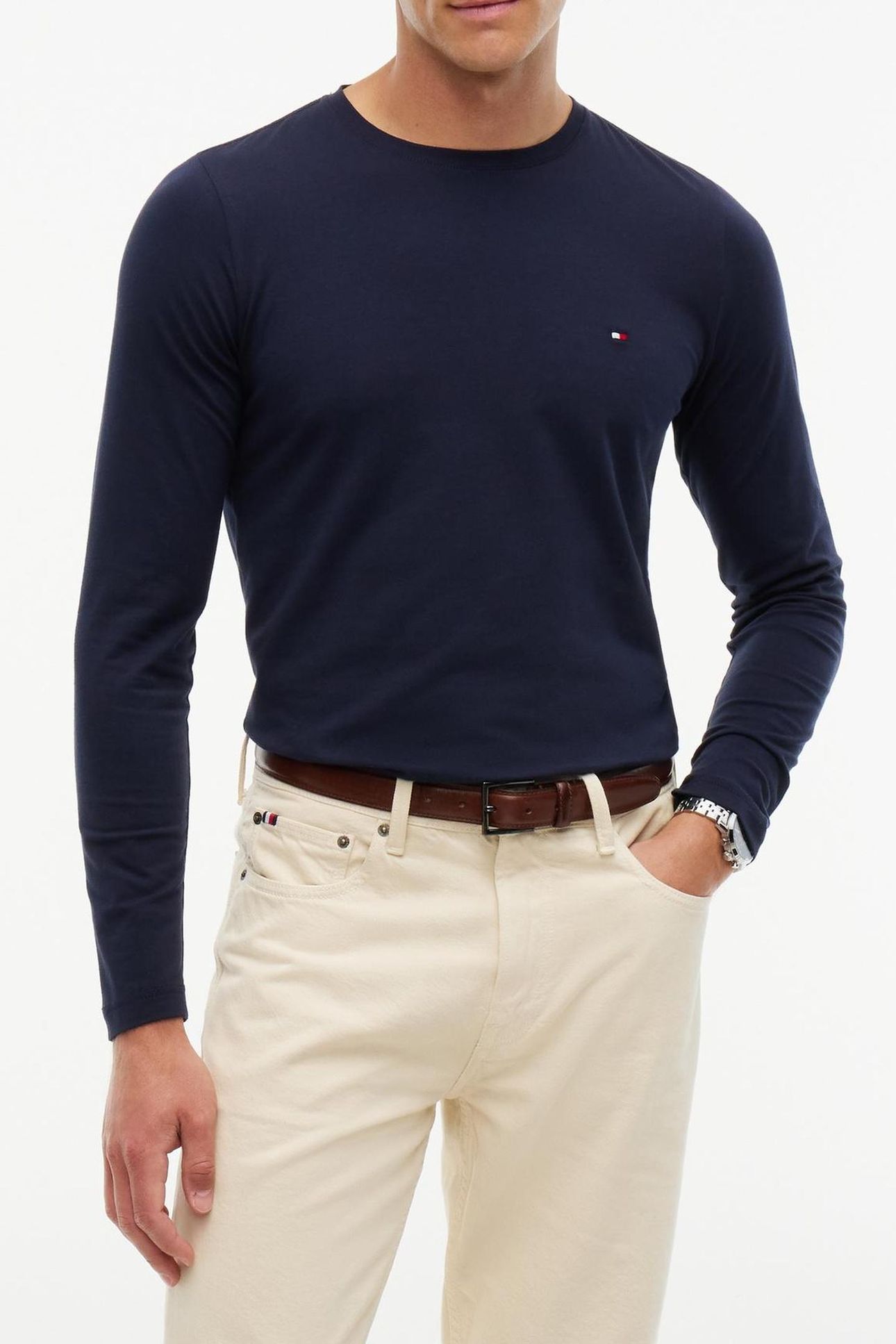 STRETCH SLIM FIT TEE NAVY BLUE 5