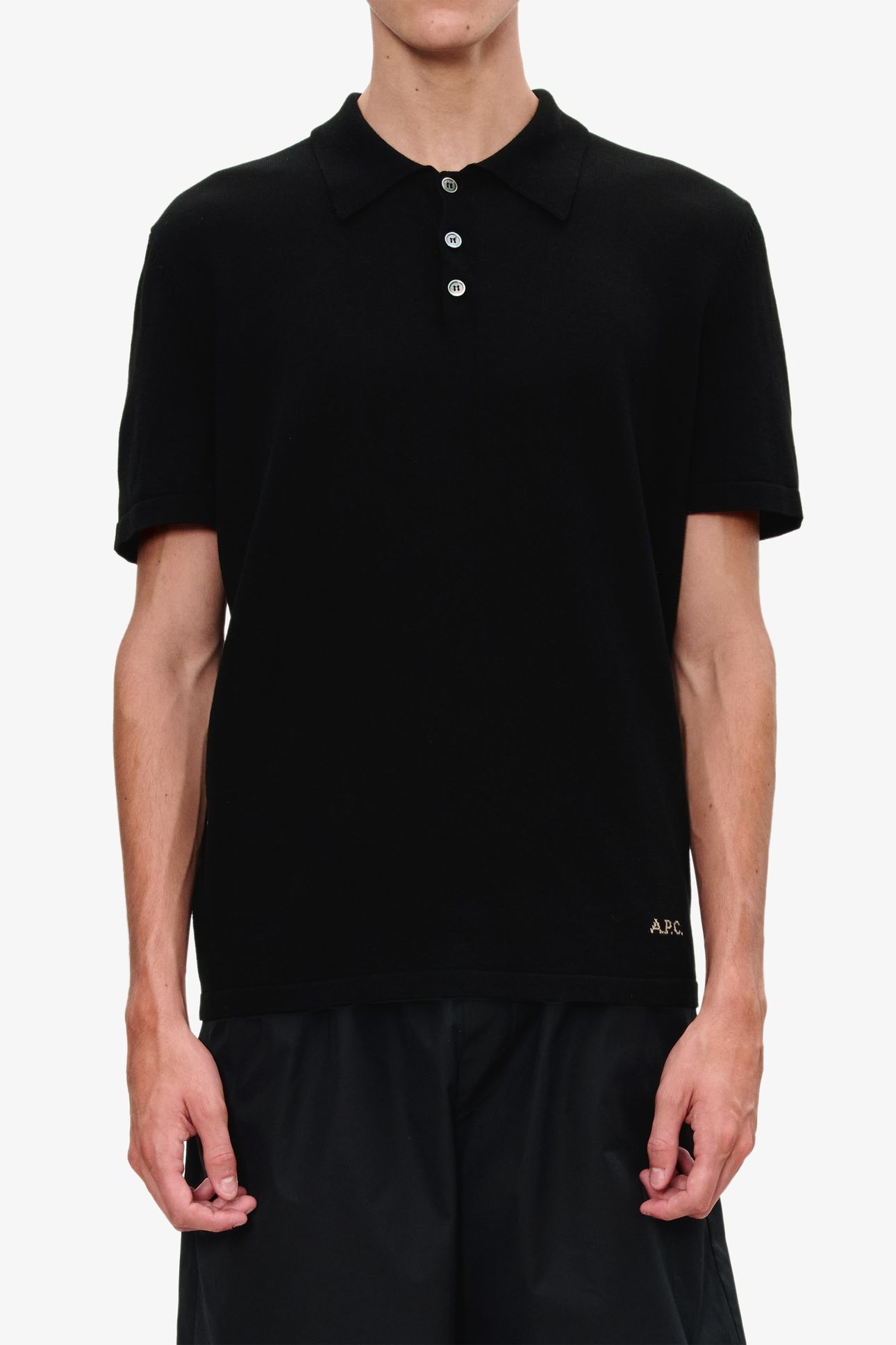 UNISEX POLO BLACK 1