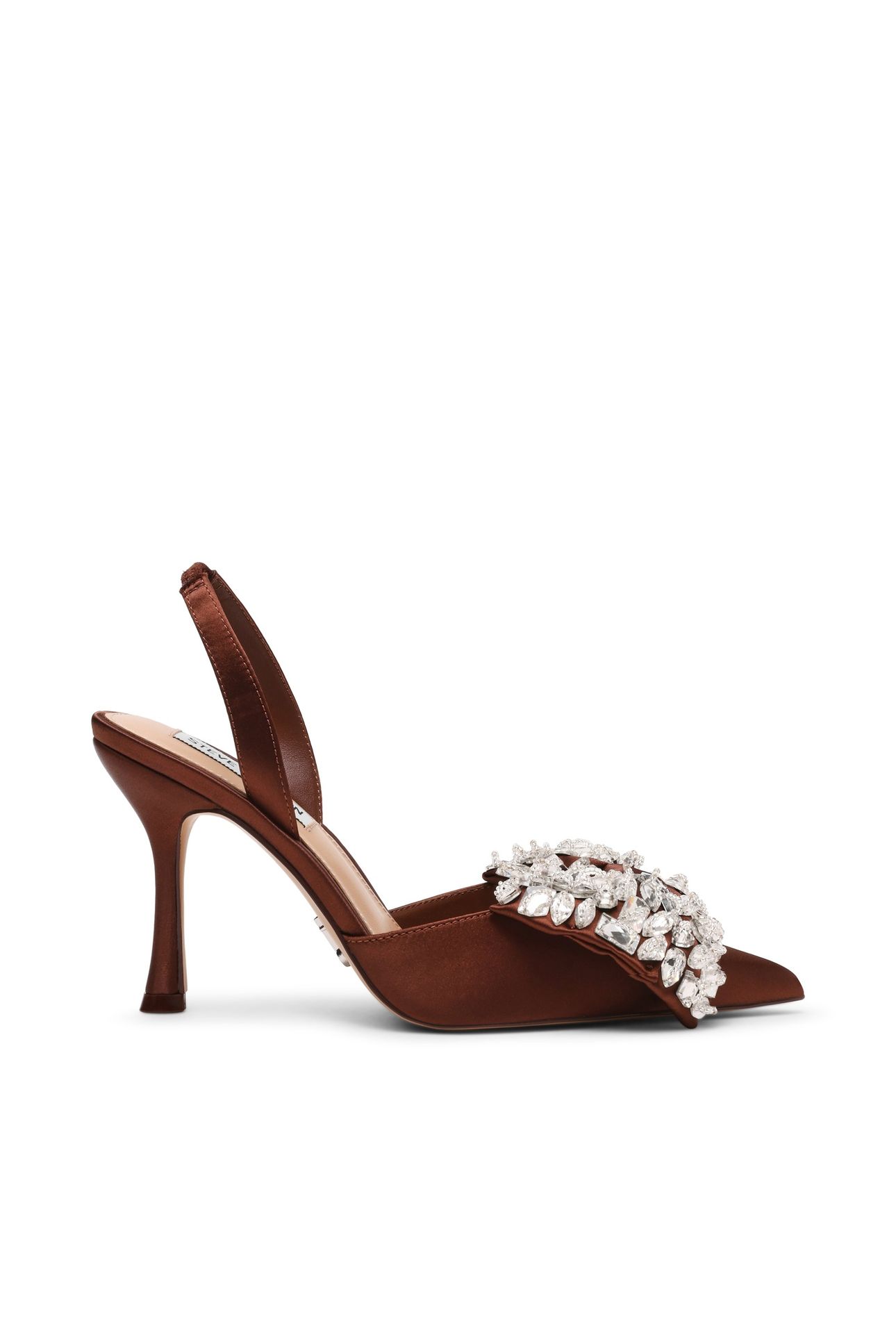 LOVIE PUMPS BRN SATIN 1