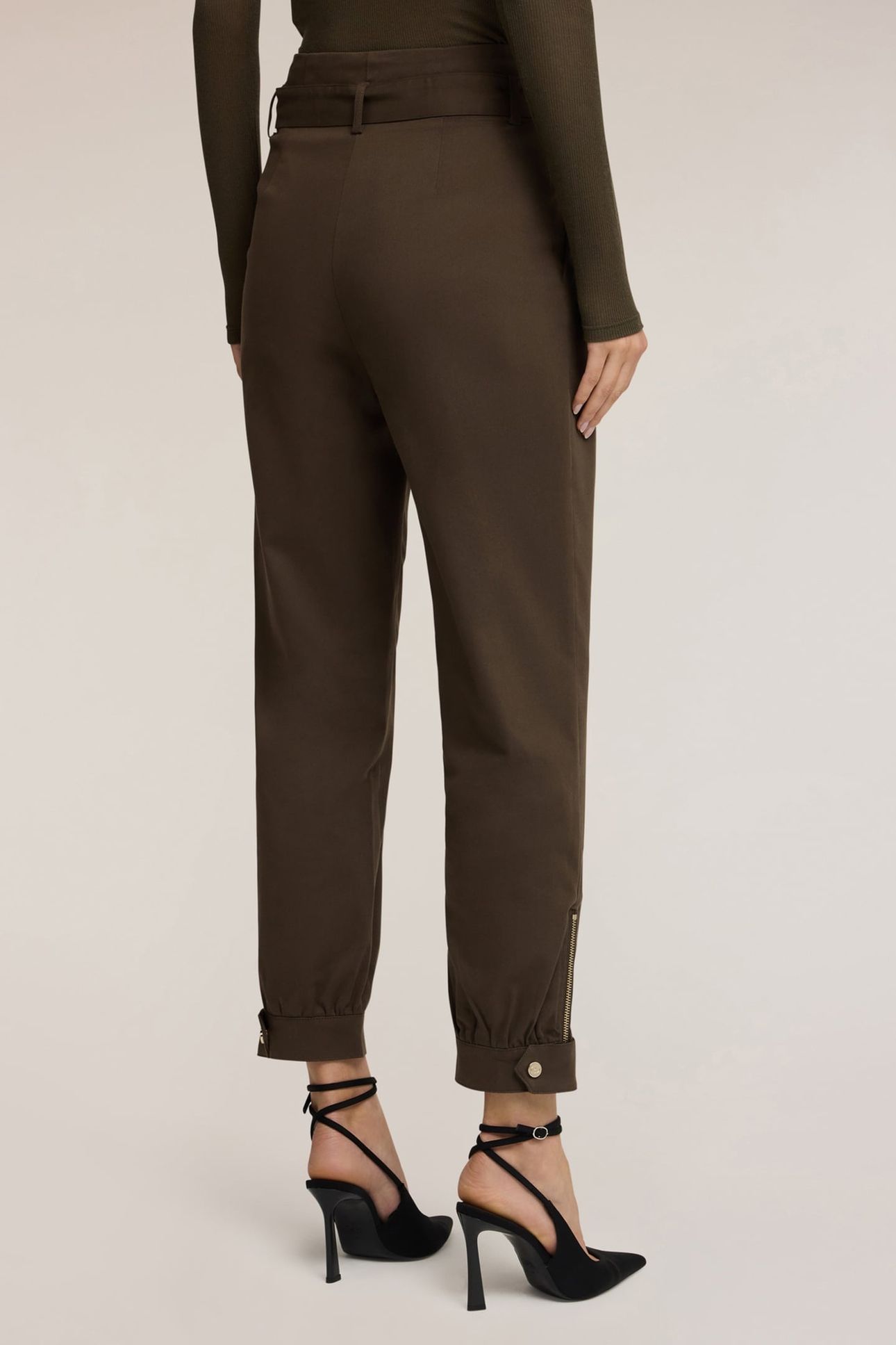 BAGGY PANTS IN TWILL FABRIC MILITARY GREEN 3