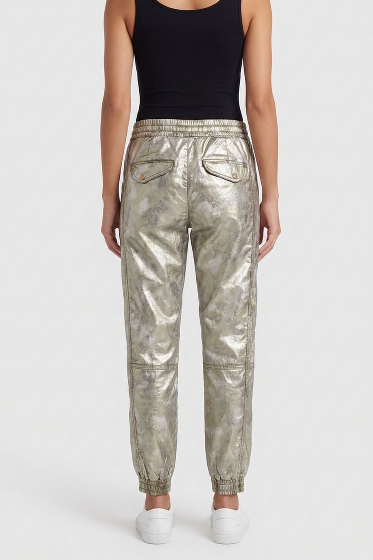 JOGGER PANTS METALLIC CAMOU STRETCH TWILL OLIVE 2