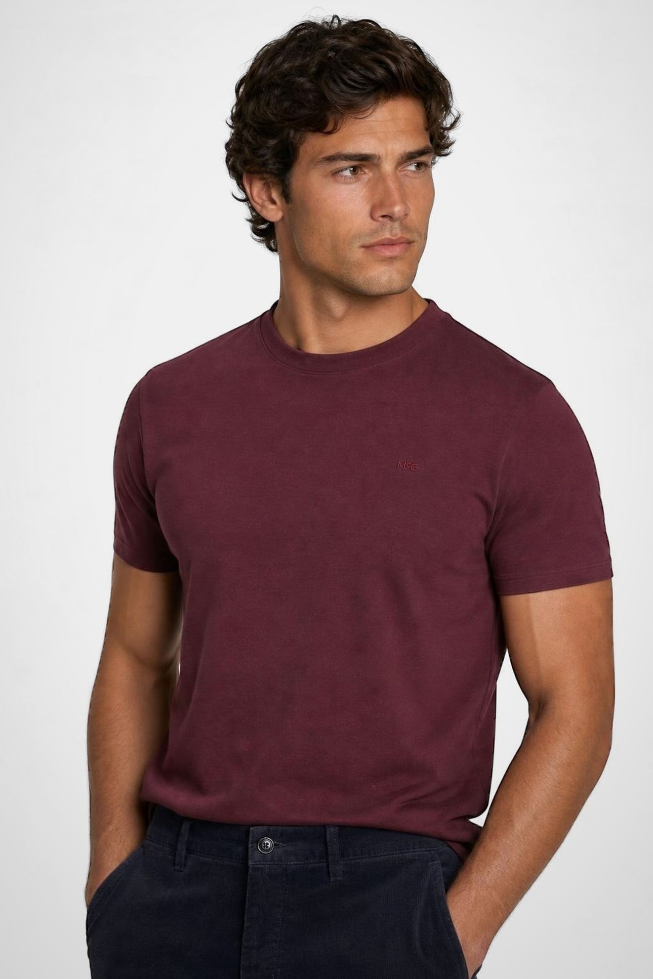 INTERLOCK T-SHIRT BURGUNDY 3