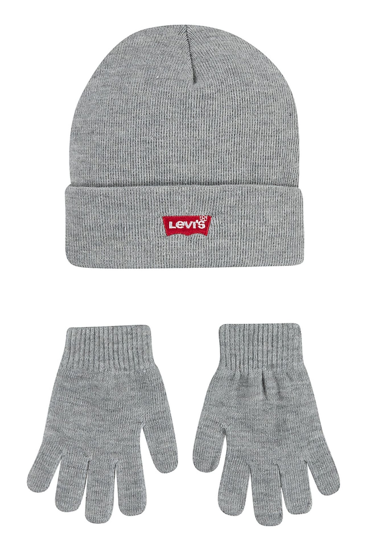 UNISEX CORE BATWING BEANIE/GLOVE SET DARK GREY HEATHER 1
