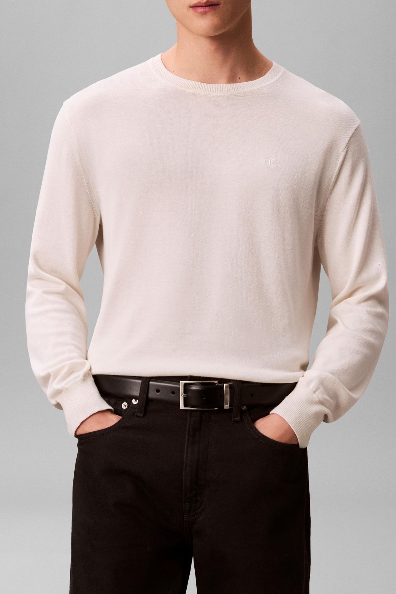 LS SUPIMA COTTON CREW TOFU 1
