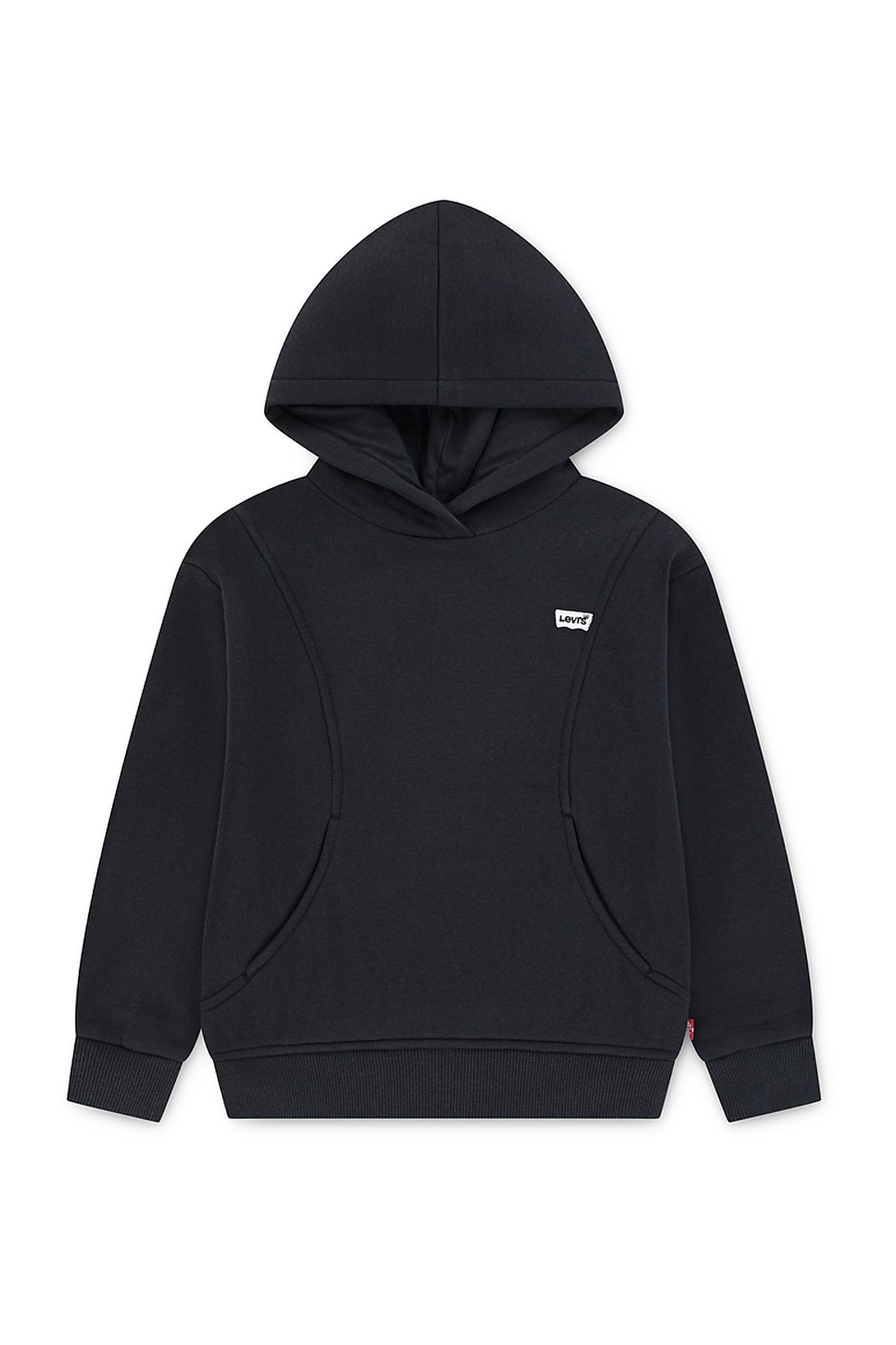 GIRLS BATWING PATCH HOODIE JET BLACK 1