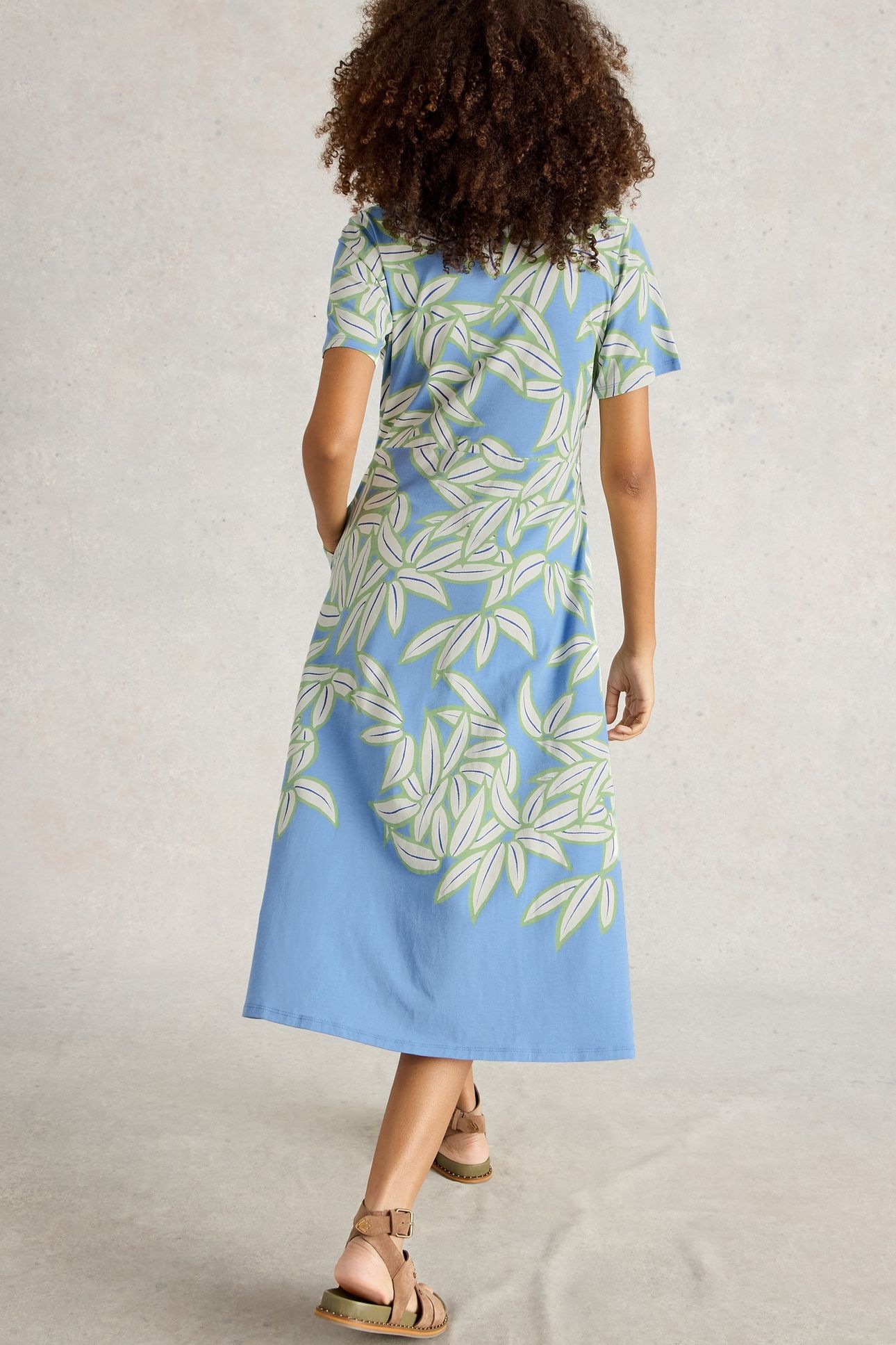 RUA JERSEY SHIRT DRESS BLUE PRINT 3