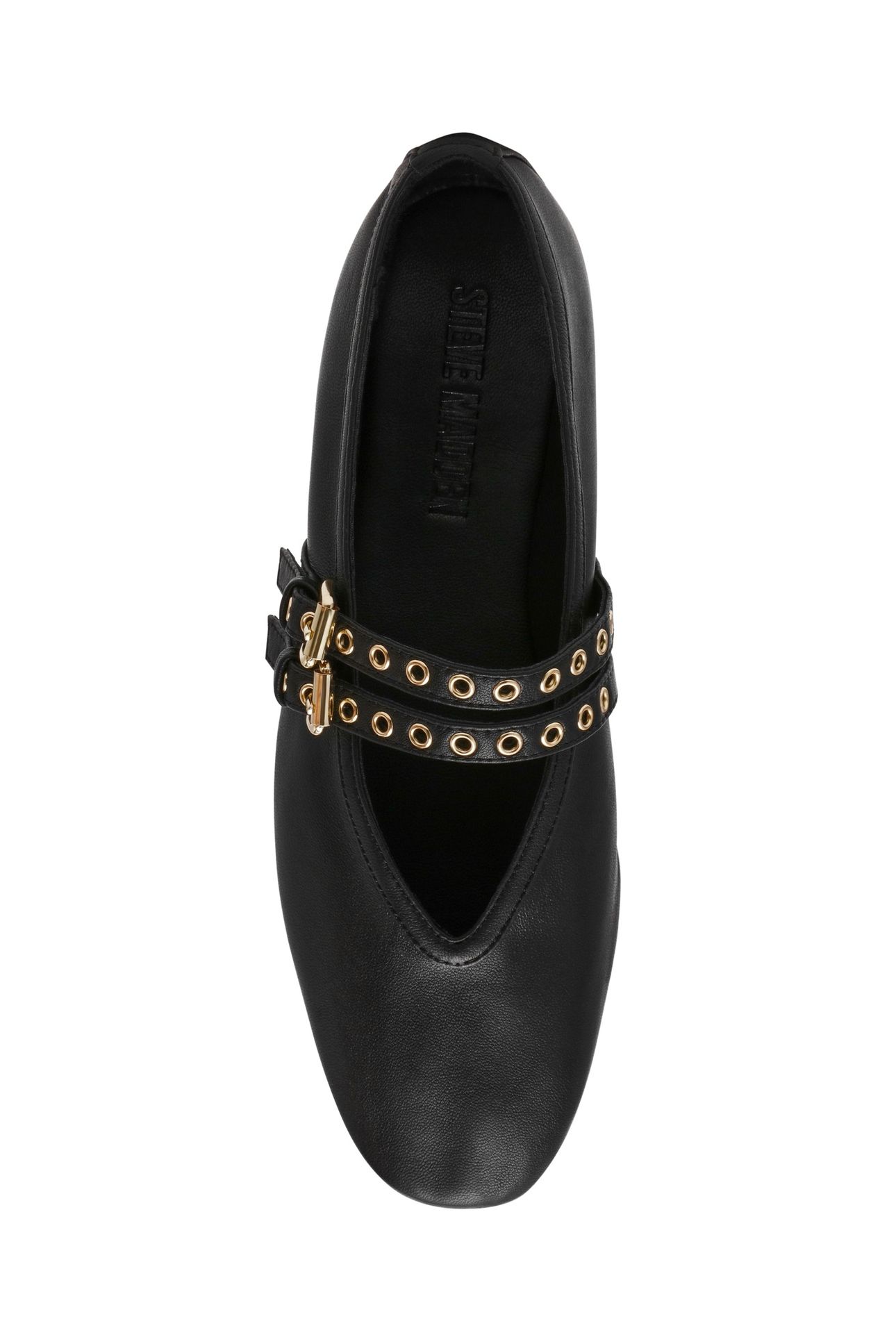 LYDIA FLAT SHOES BLACK LEATHER 6