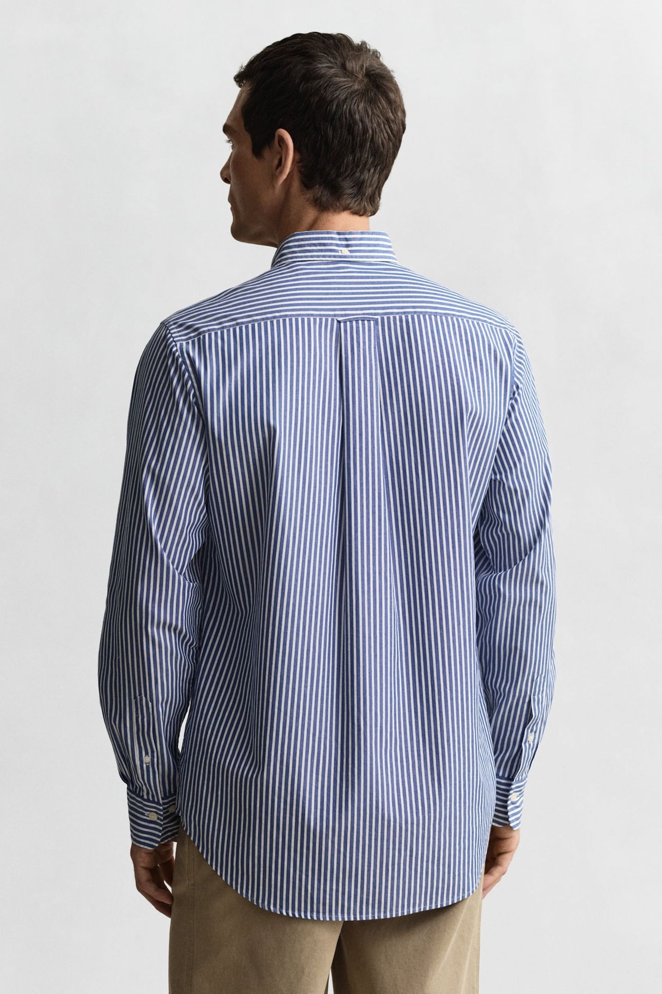 REG CLASSIC POPLIN STRIPE SHIRT COLLEGE BLUE 2
