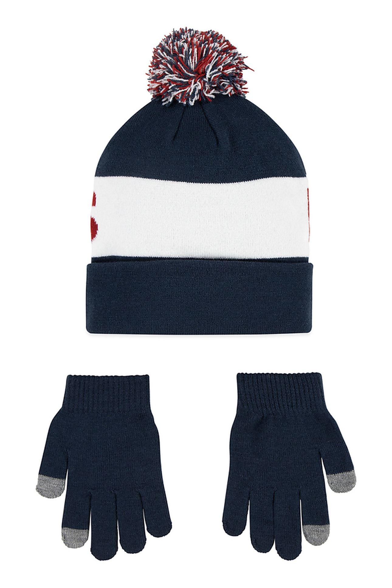 UNISEX LAN BEANIE AND GLOVE SET DRESS BLUES 2