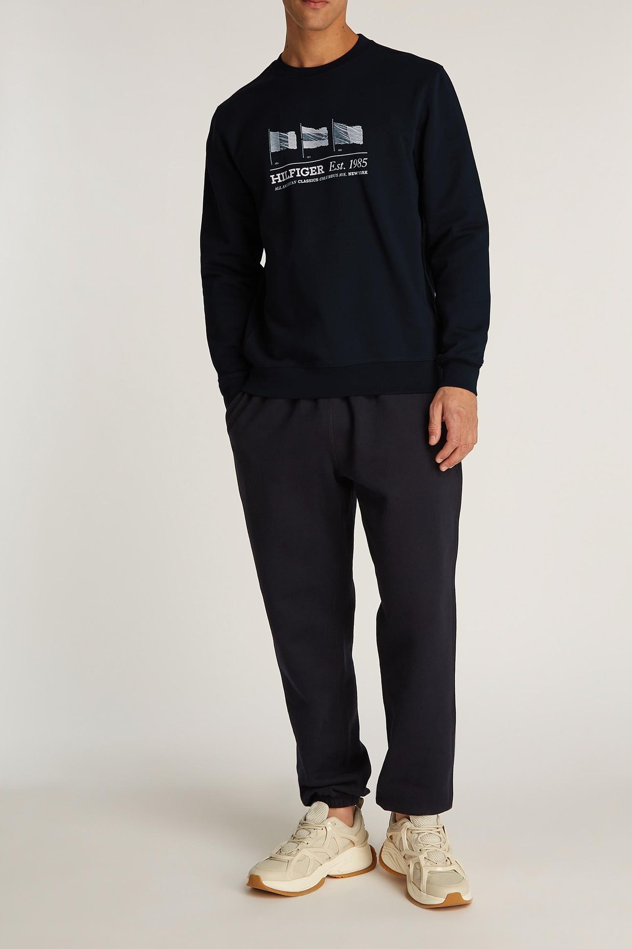 HILFIGER FLAGS CREWNECK DESERT SKY 3