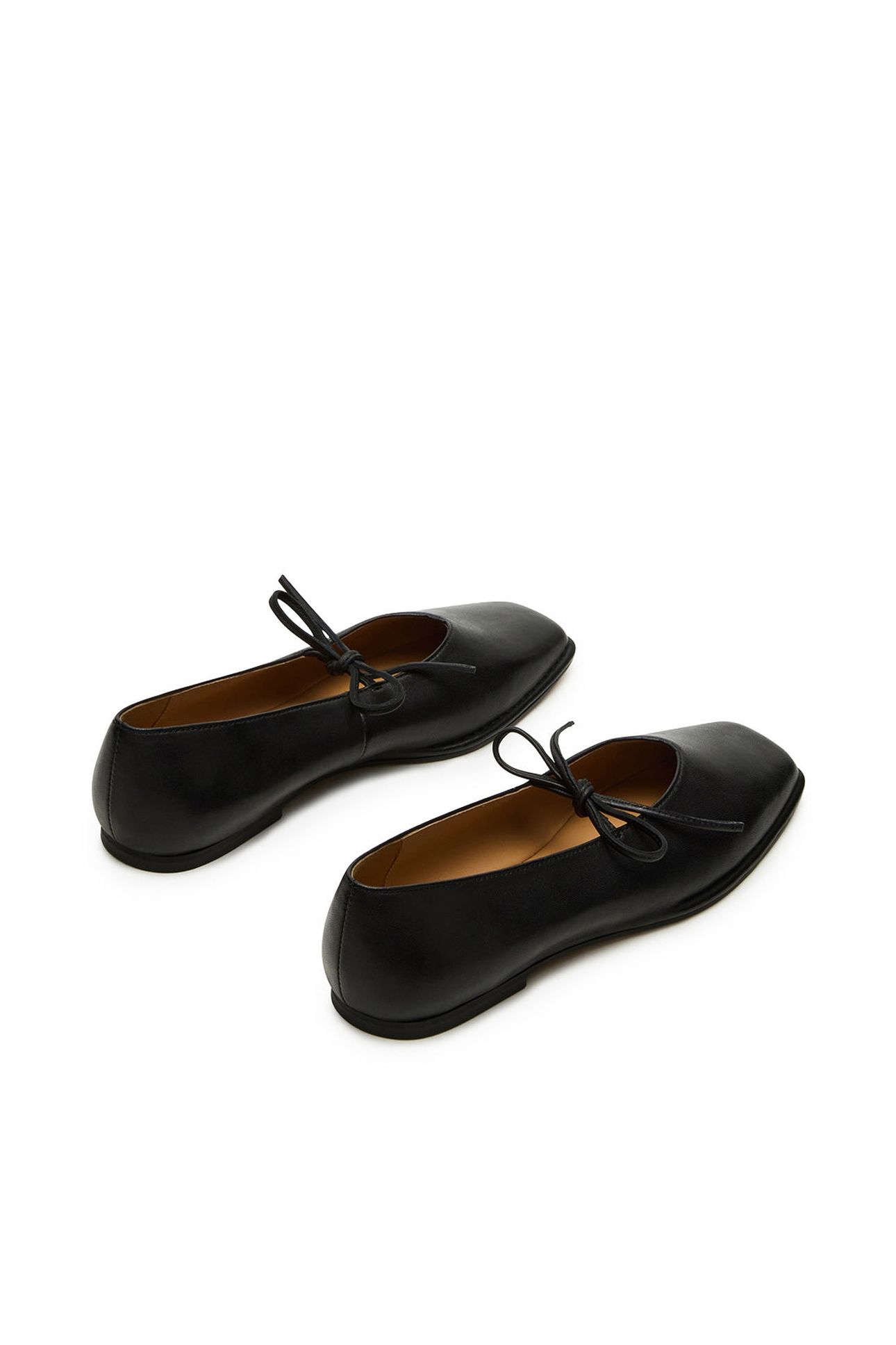 LOLA FLAT SHOES BLACK LEATHER 2