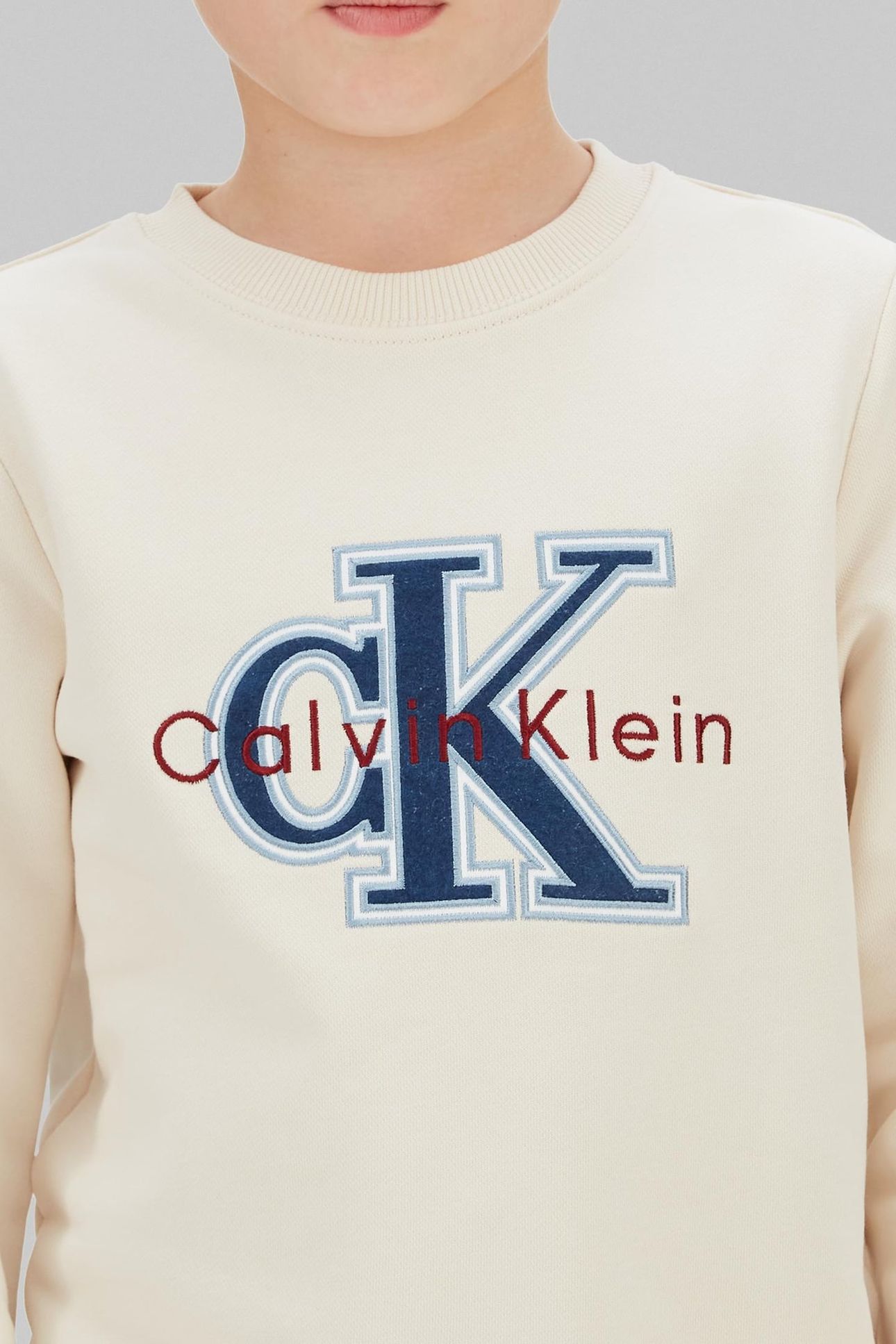 BOYS FESTIVE MONO SWEATSHIRT WHITECAP GRAY 6