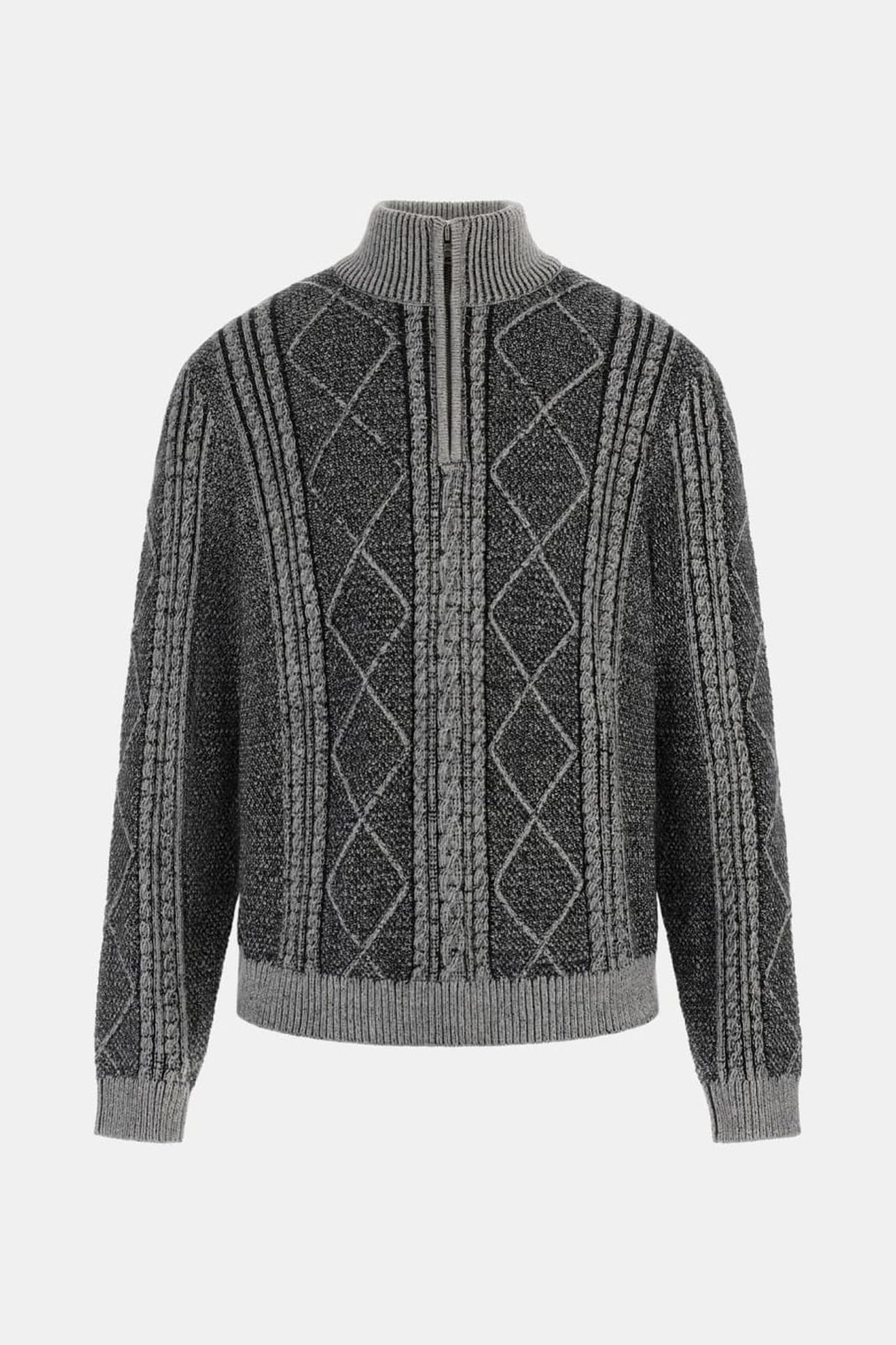 LS 1/2 ZIP MN NOEL C JET BLACK MULTI 4