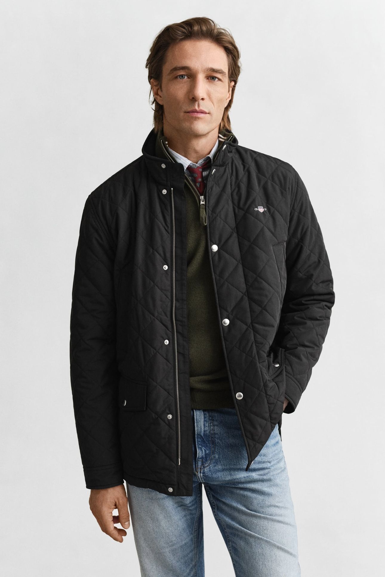 QUILTED WINDCHEATER MID JACKET BLACK 1