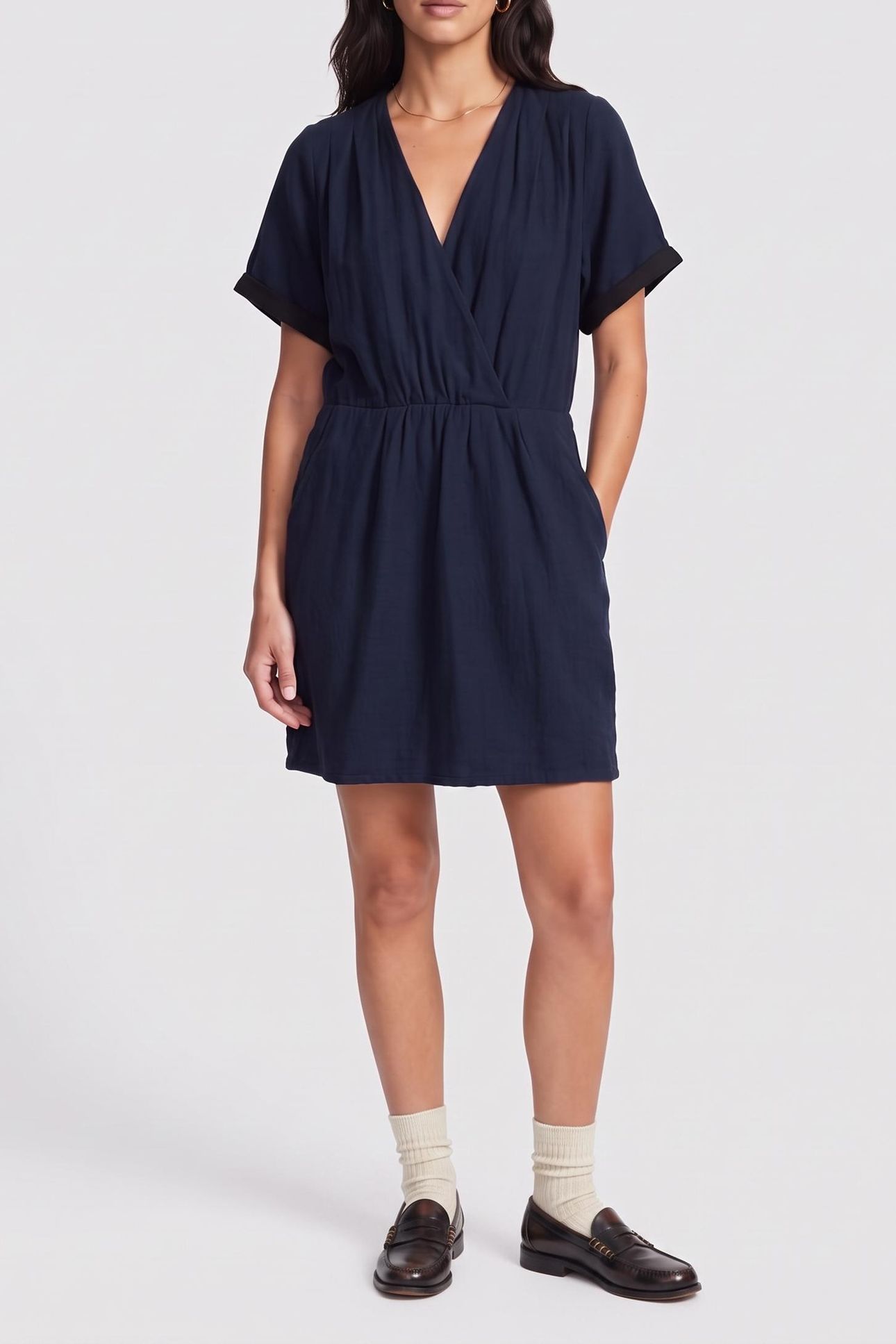 VIMBOW DRESS NAVY CHINE 1