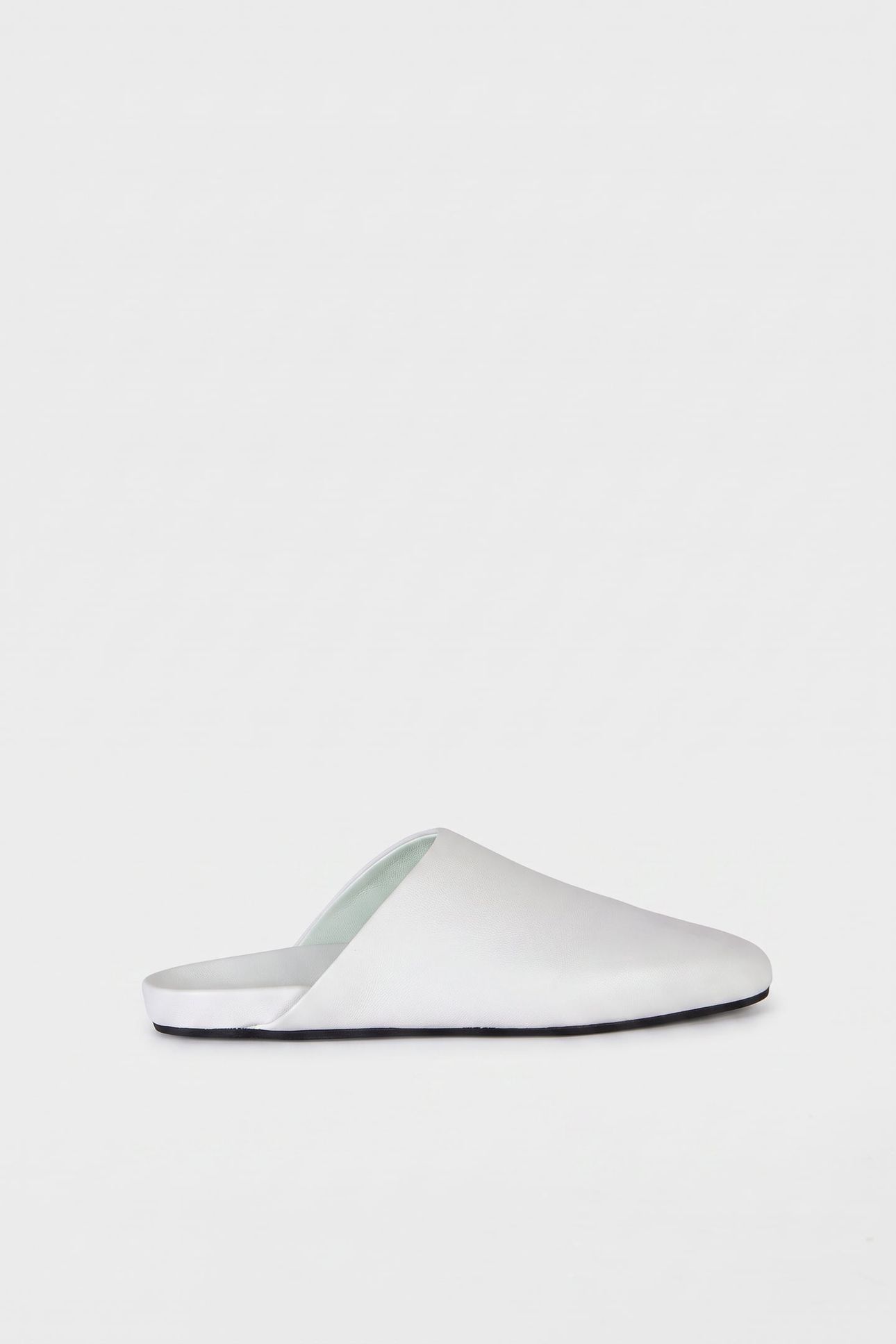 NIETTA FLAT MULE WHITE 1