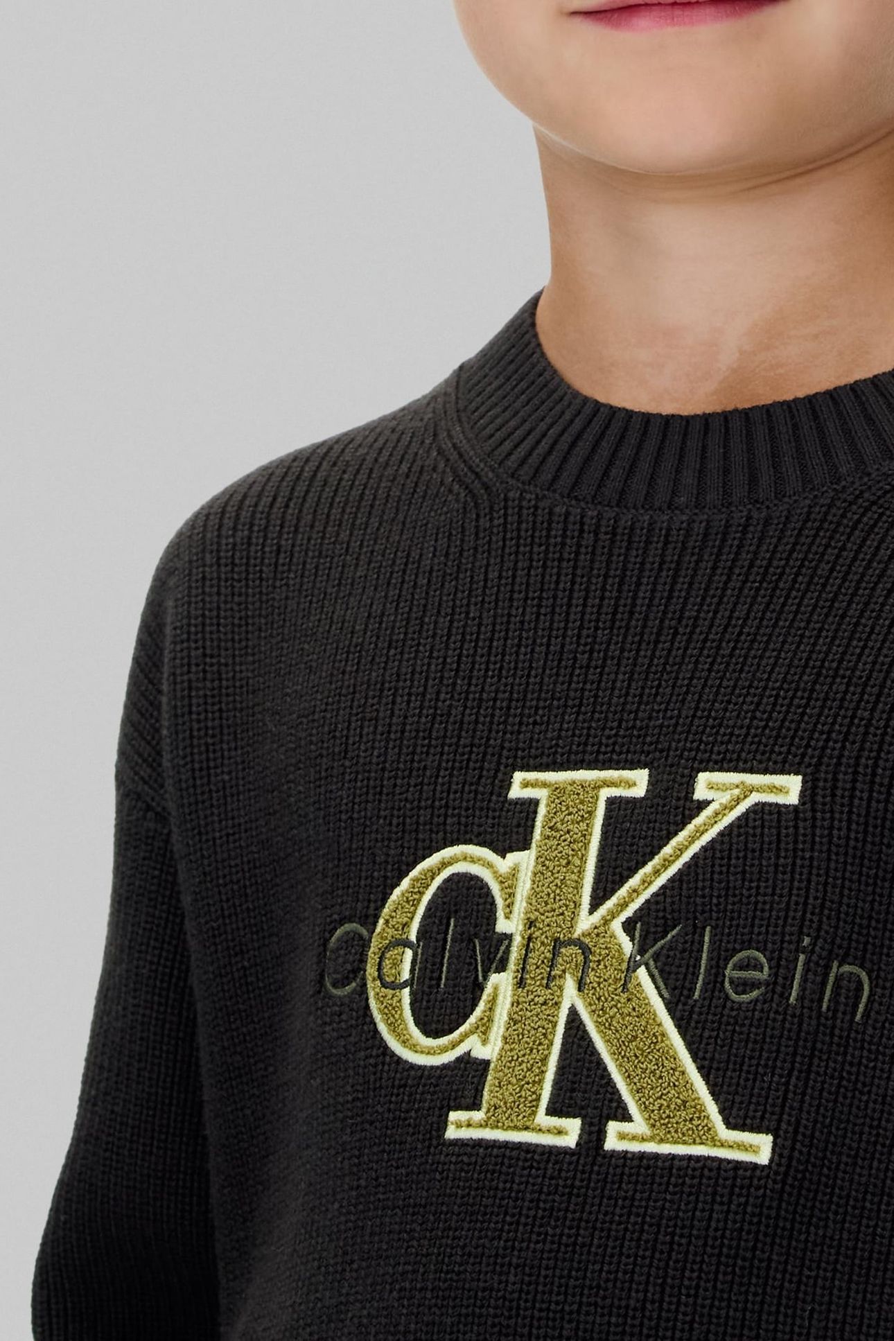 BOYS TOWELLING STITCH SWEATER BLACK 6