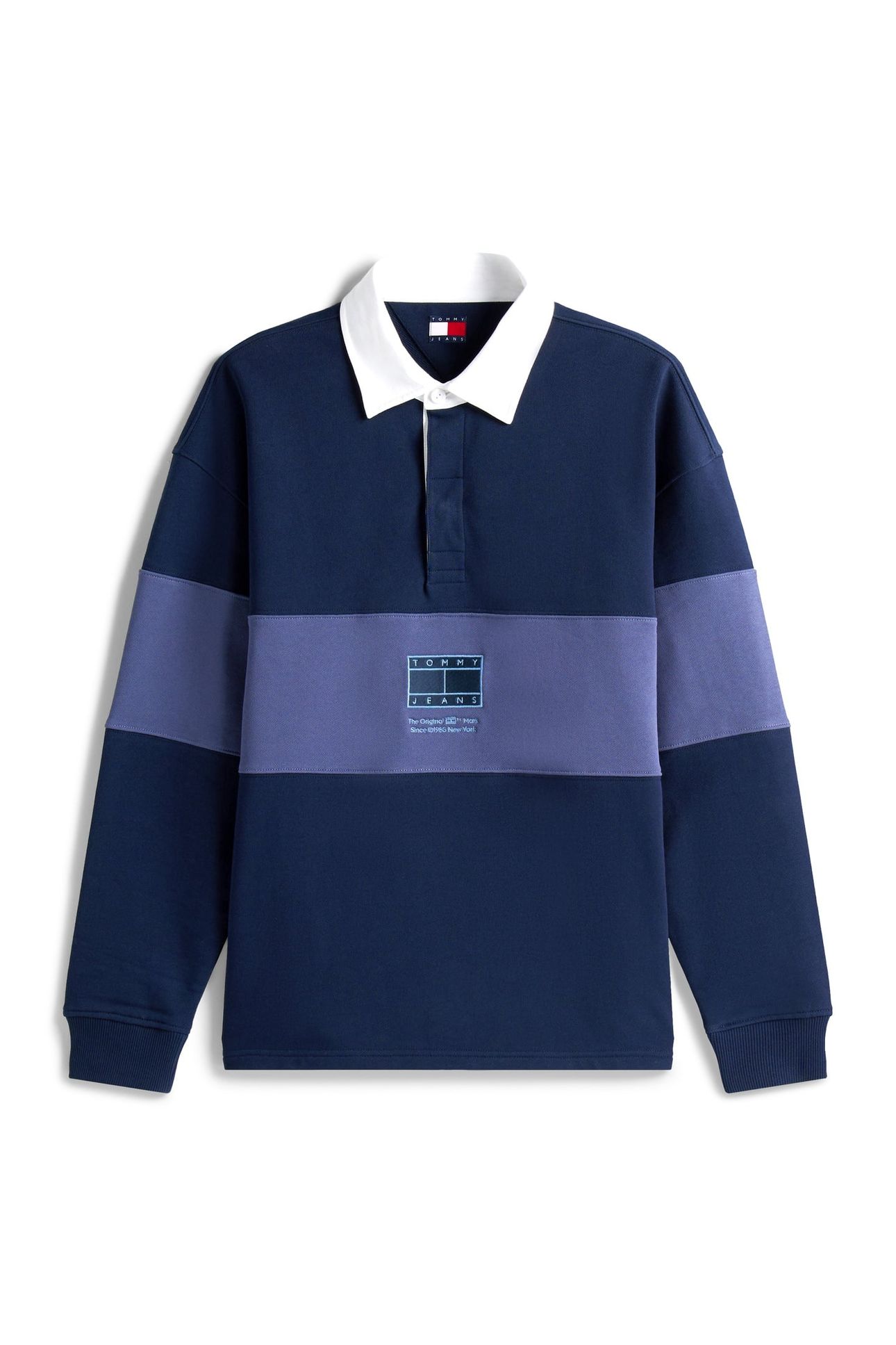 TJM RELAXED TONAL FLAG POLO DARK NIGHT NAVY 3