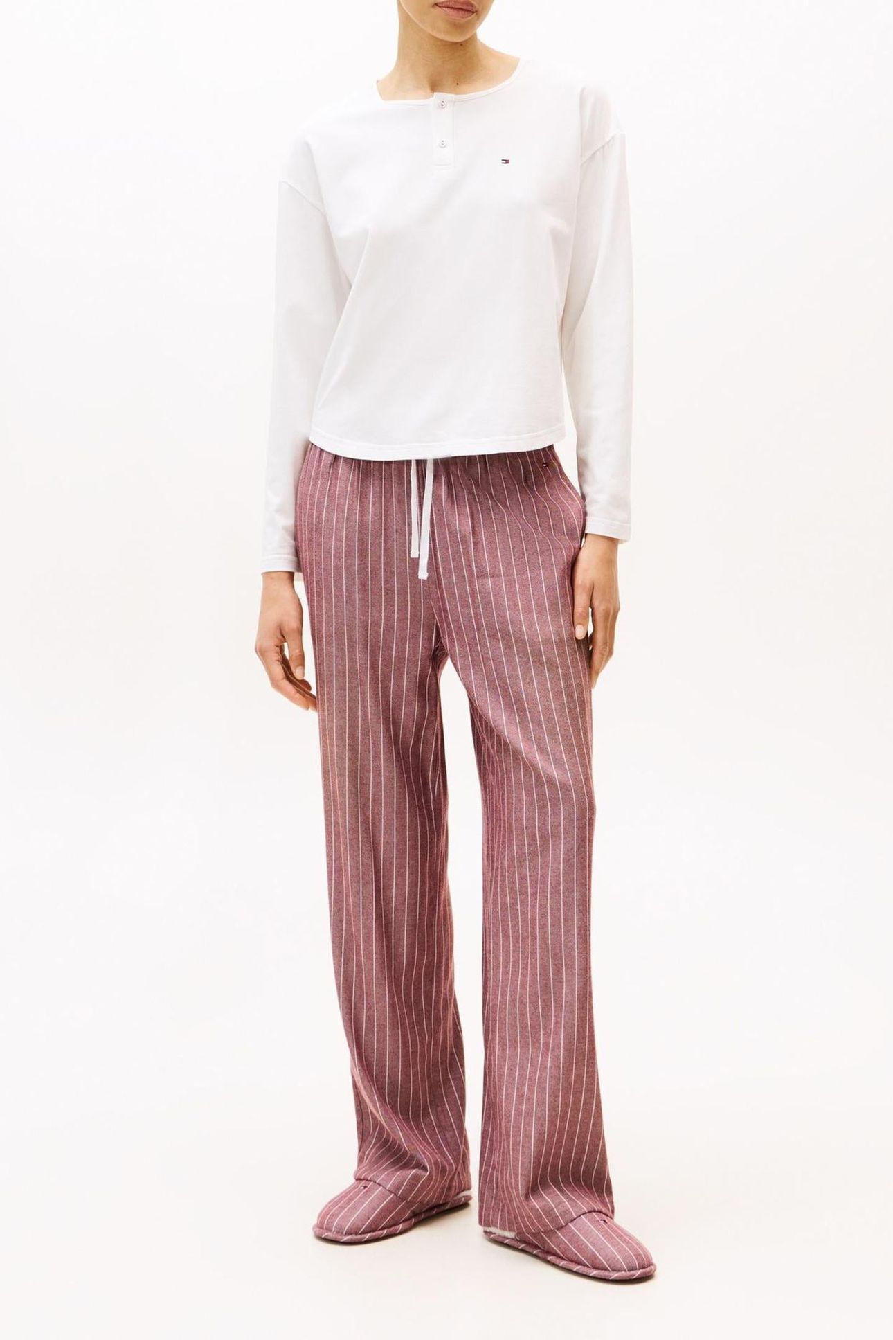 GIFT LOOSE TEE FLNL SET ECRU/THIN STRIPE ROUGE 1