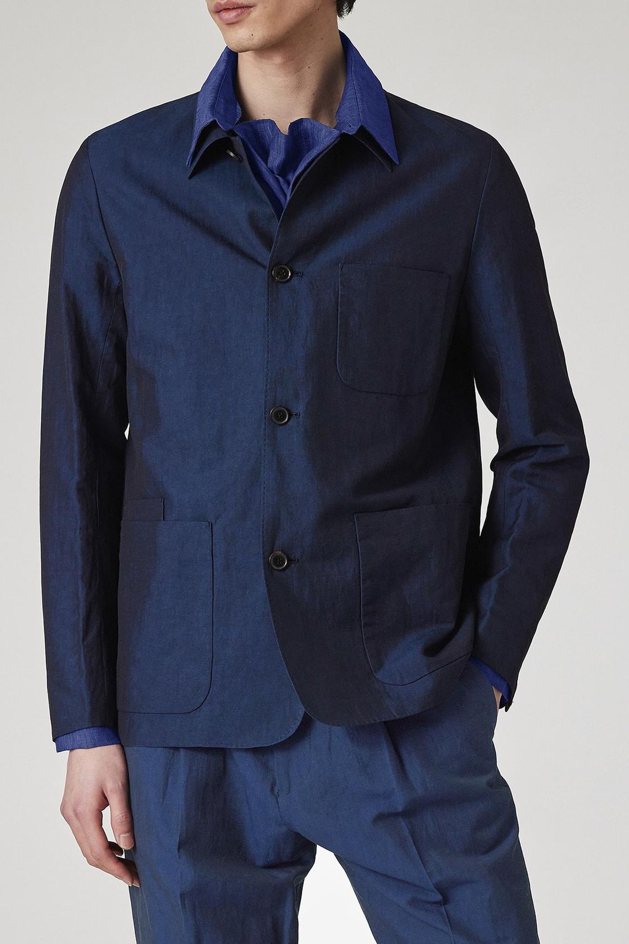 MENS 4BTN CASUAL JKT INDIGO 1