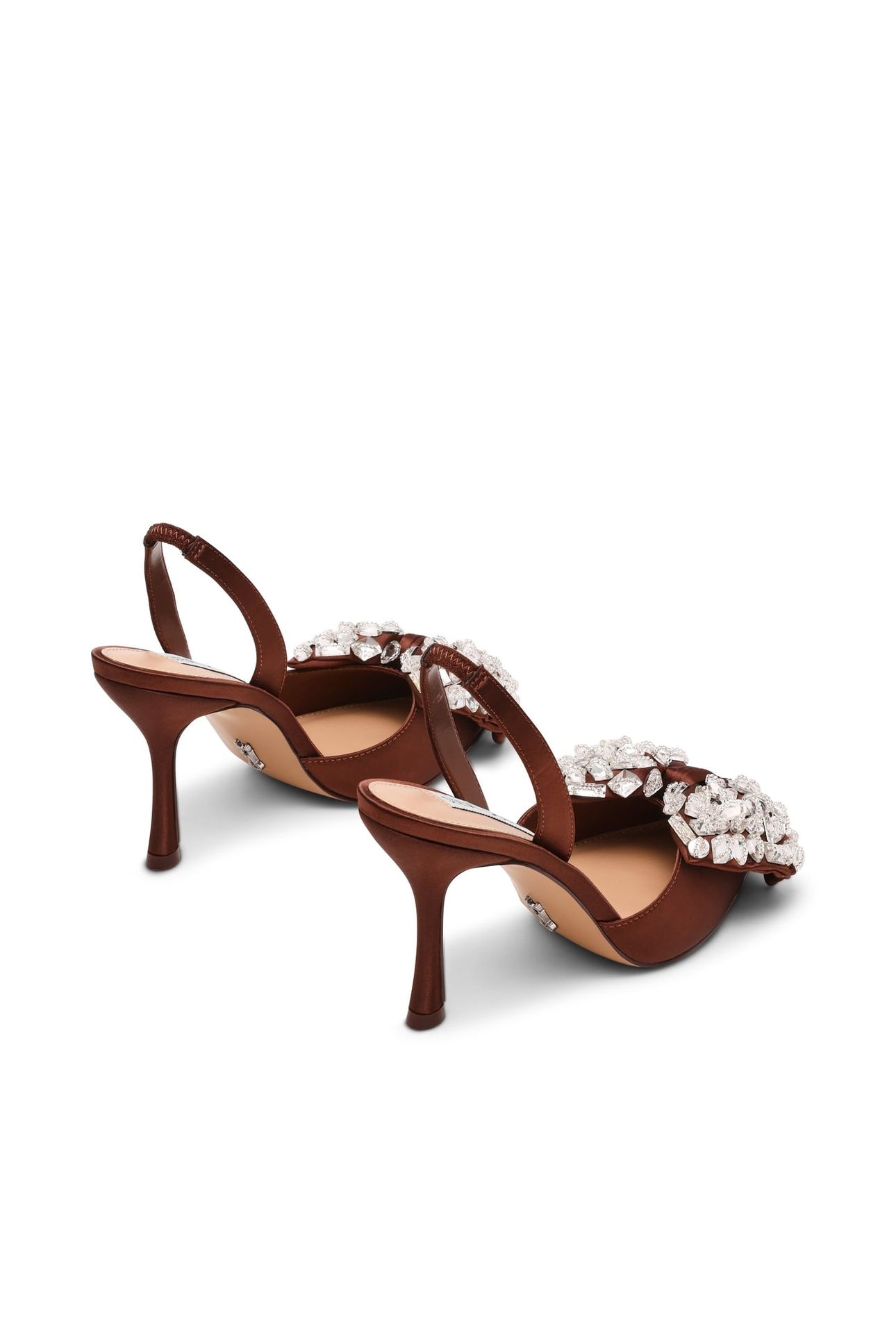 LOVIE PUMPS BRN SATIN 4