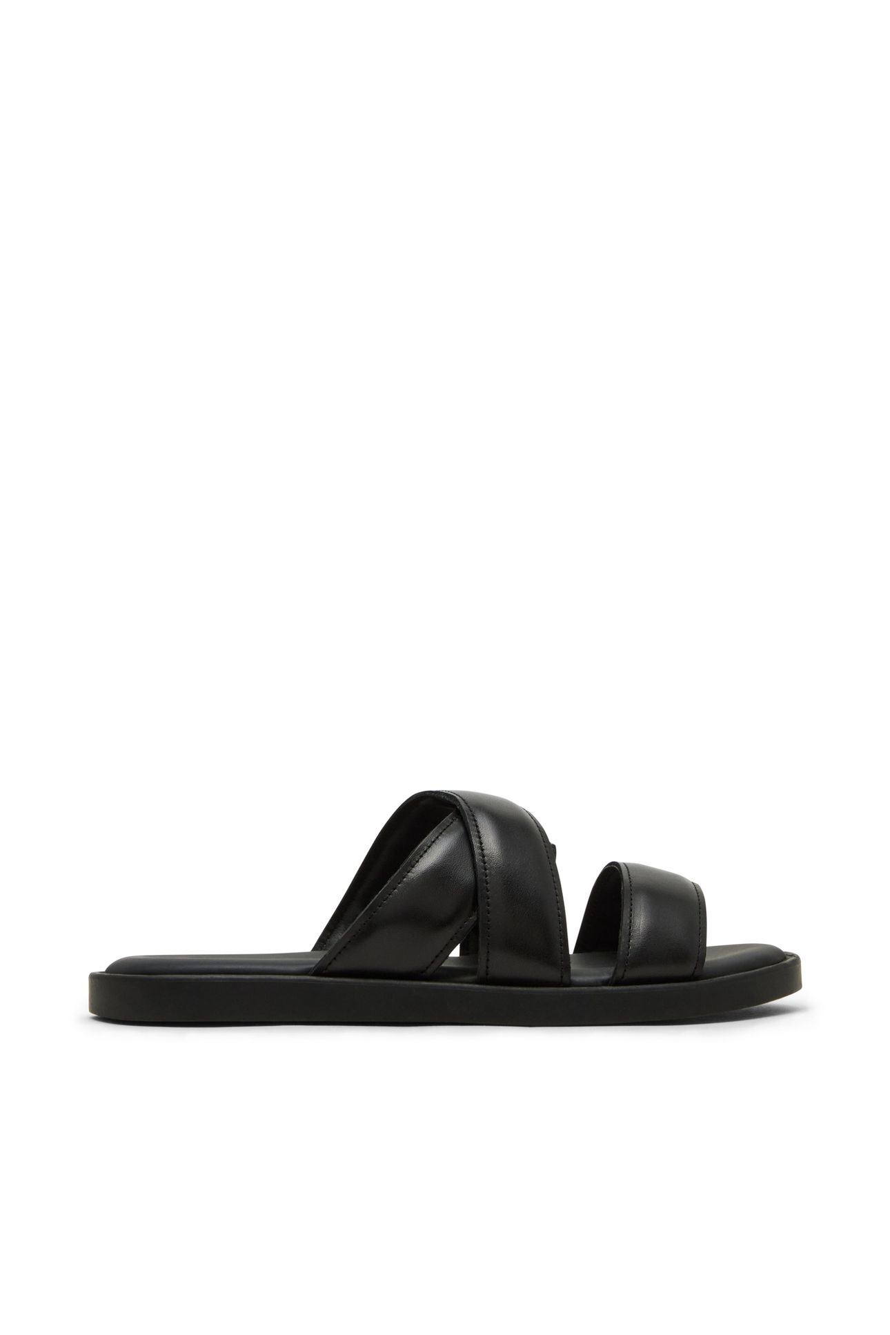 GRABBA SLIDES BLACK LEATHER 1