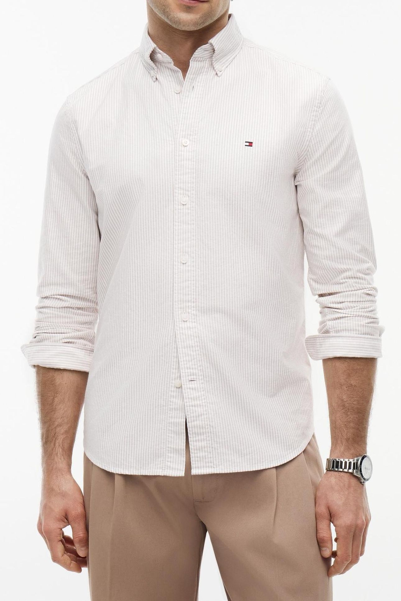 HERITAGE OXFORD STRIPE SAFARI CANVAS/WHITE 1