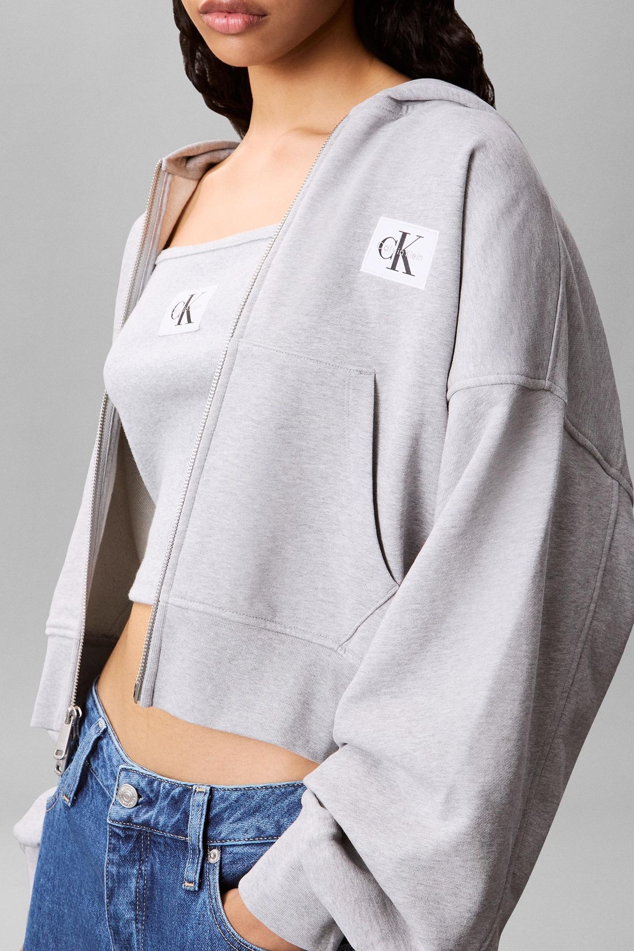 FRENCH TERRY WOVEN GREY HEATHER 5