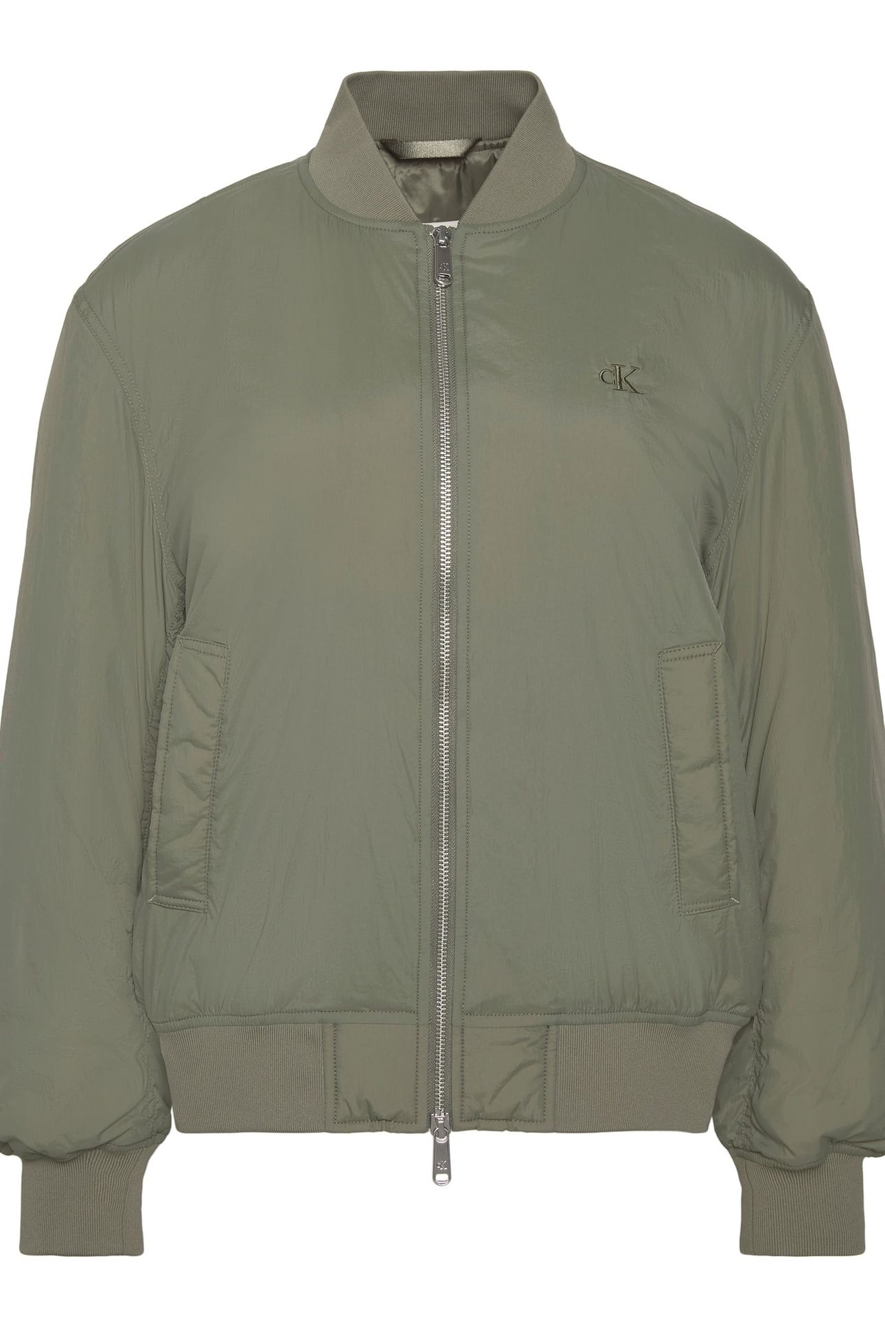 ESSENTIAL NYLON BOMBER DUSTY OLIVE 4