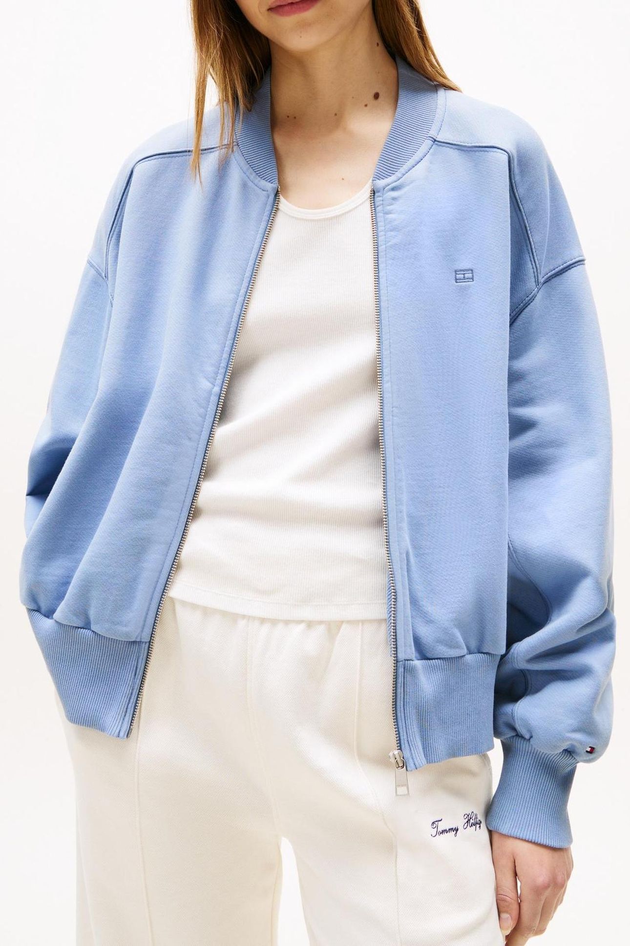 TONAL FLAG TERRY ZIP BRISK BLUE 4
