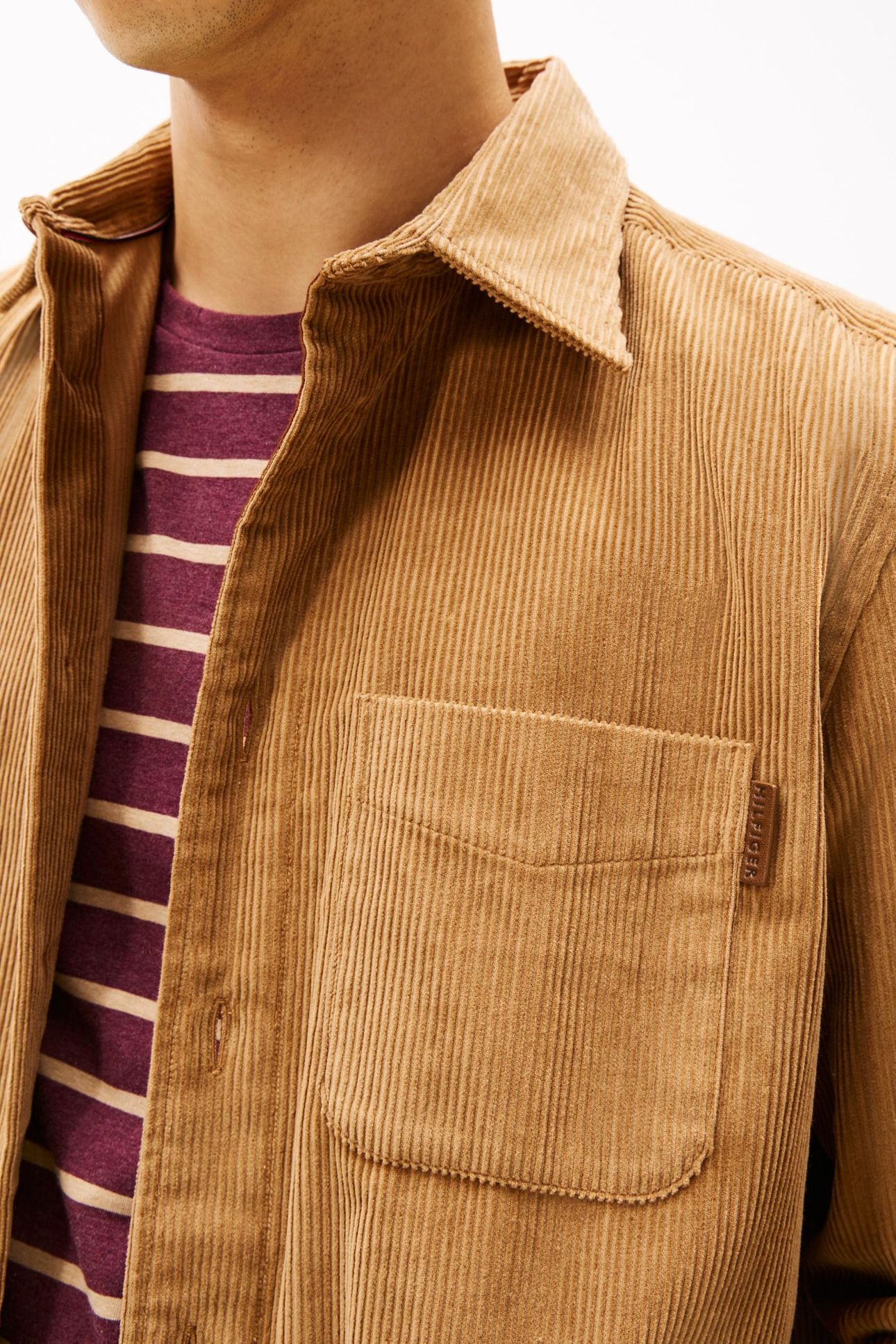 CORDUROY RELAXED OVERSHIRT HICKORY CORD 5