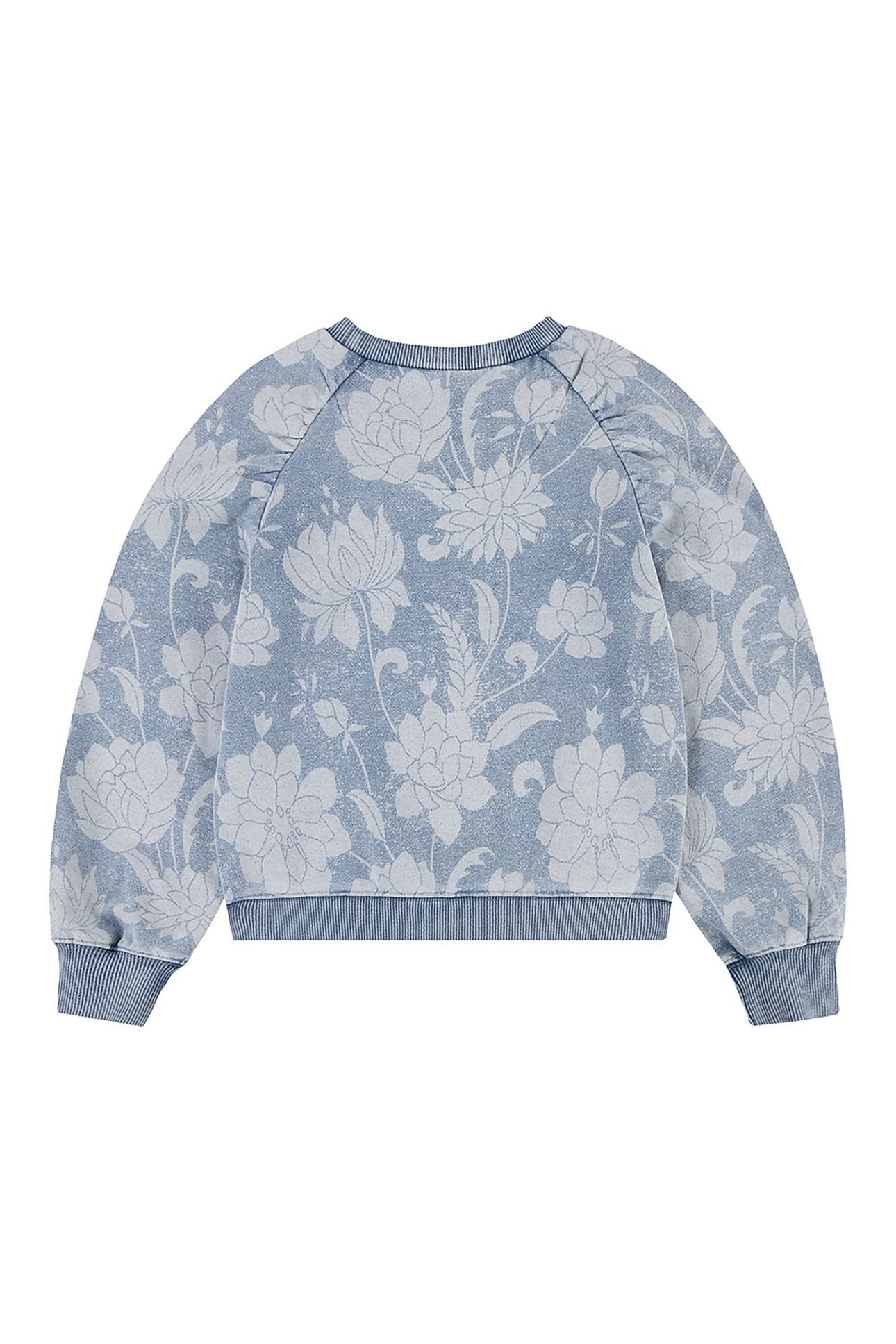 GIRLS DISCHARGE MEET AND GREET TOP INDIGO LIGHT FLORAL 2