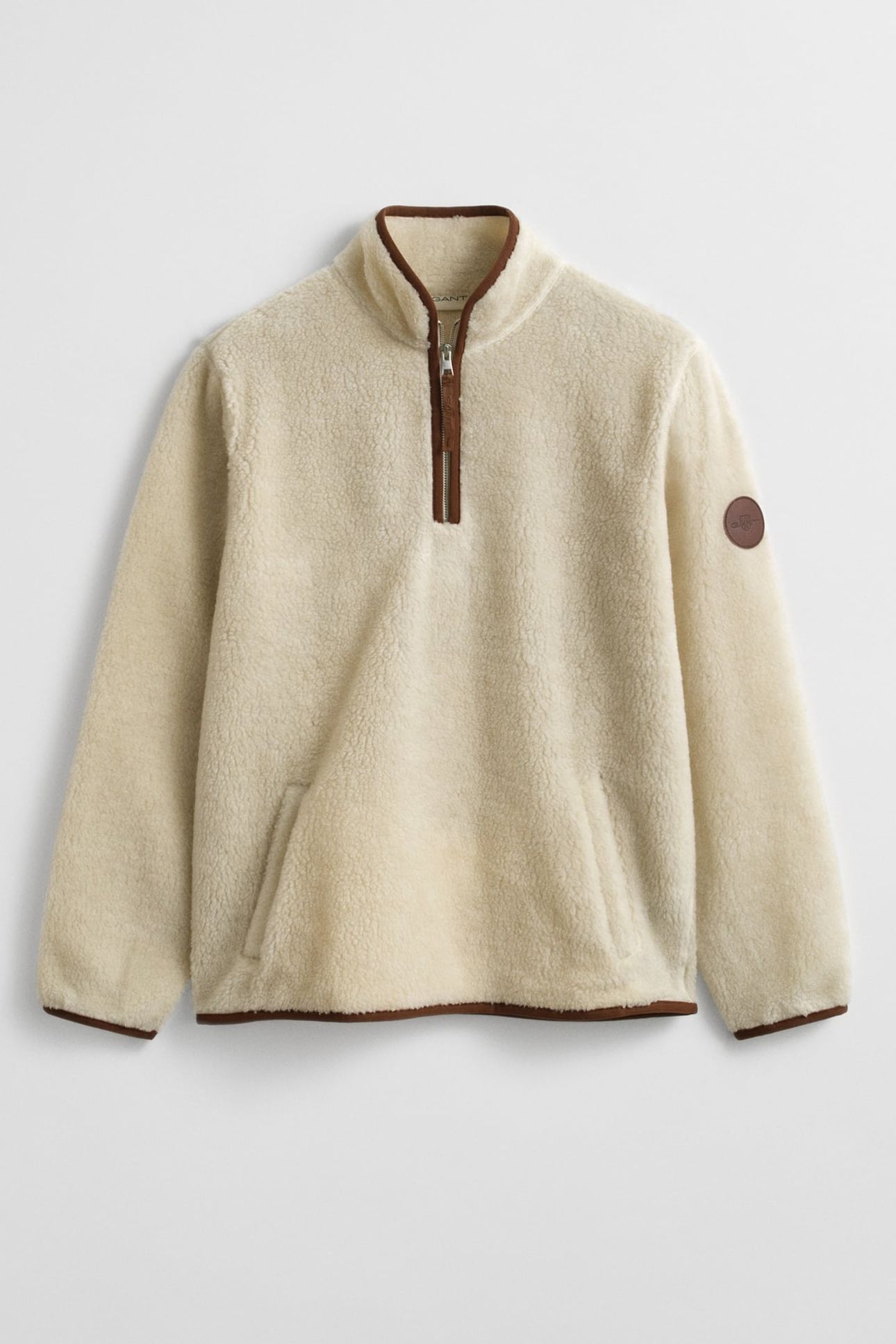 HALF ZIP FLLEECE CREAM 3