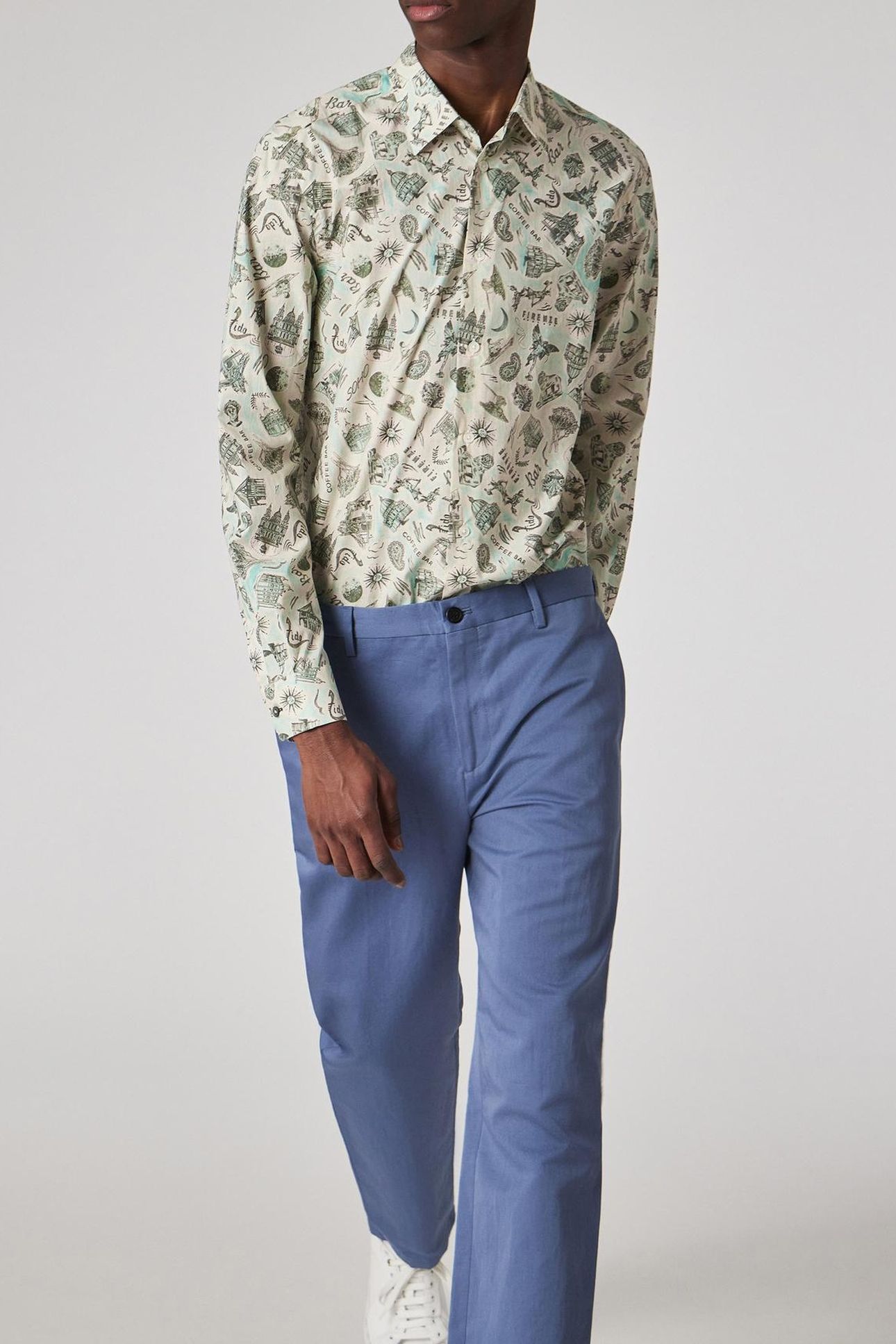 MENS S/C REGULAR FIT SHIRT GREEN 1