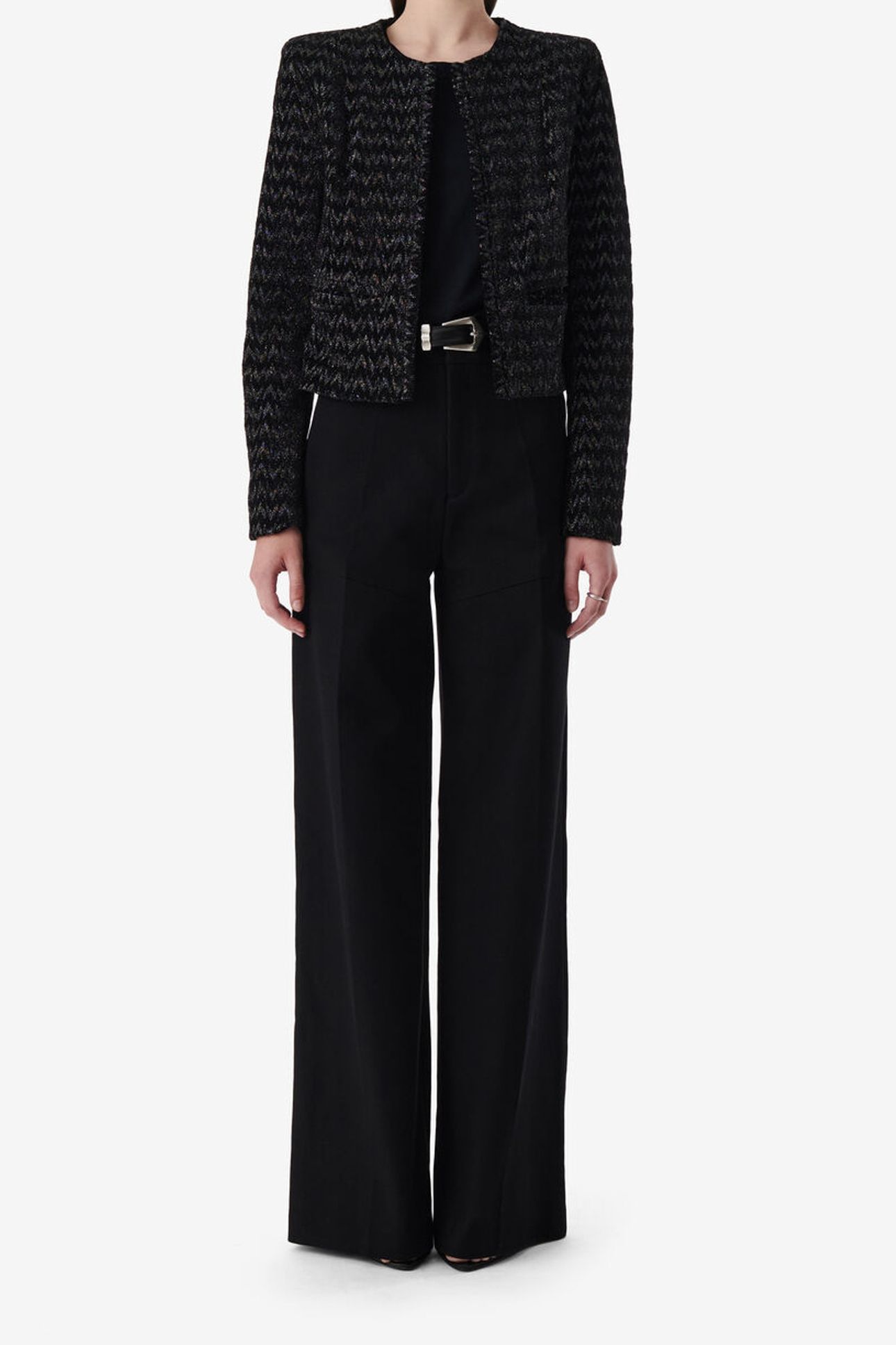 LUANE JACKET BLACK LUREX 1